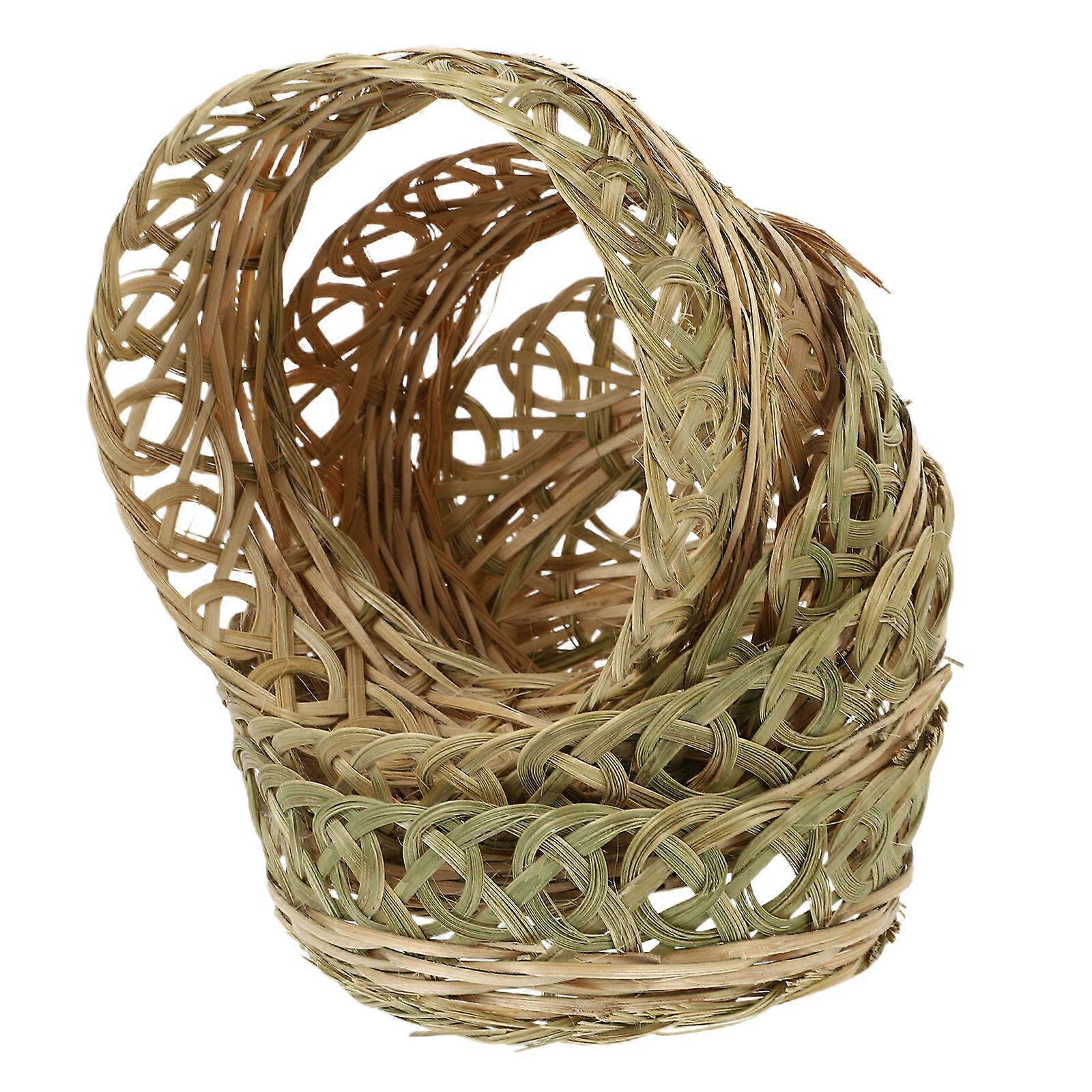 Bamboo Hat Accessories for DIY Use Khaki Color Synthetic Material 5 Pieces Easy to Make Lightweight