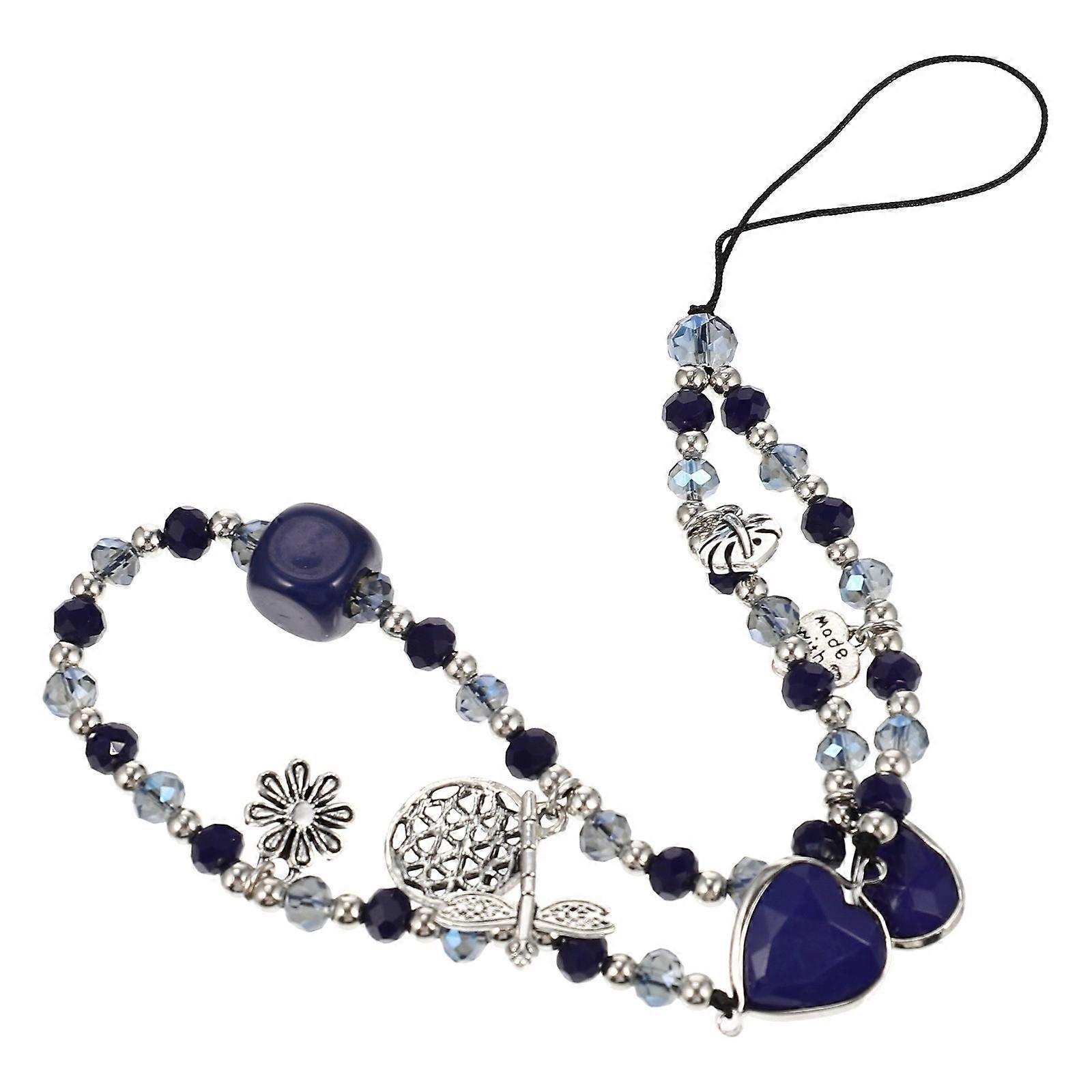Beaded Phone Chain Lanyard Decorative Accessory for Mobiles, Cameras, USB Drives – Lightweight & Practical for Everyday Use