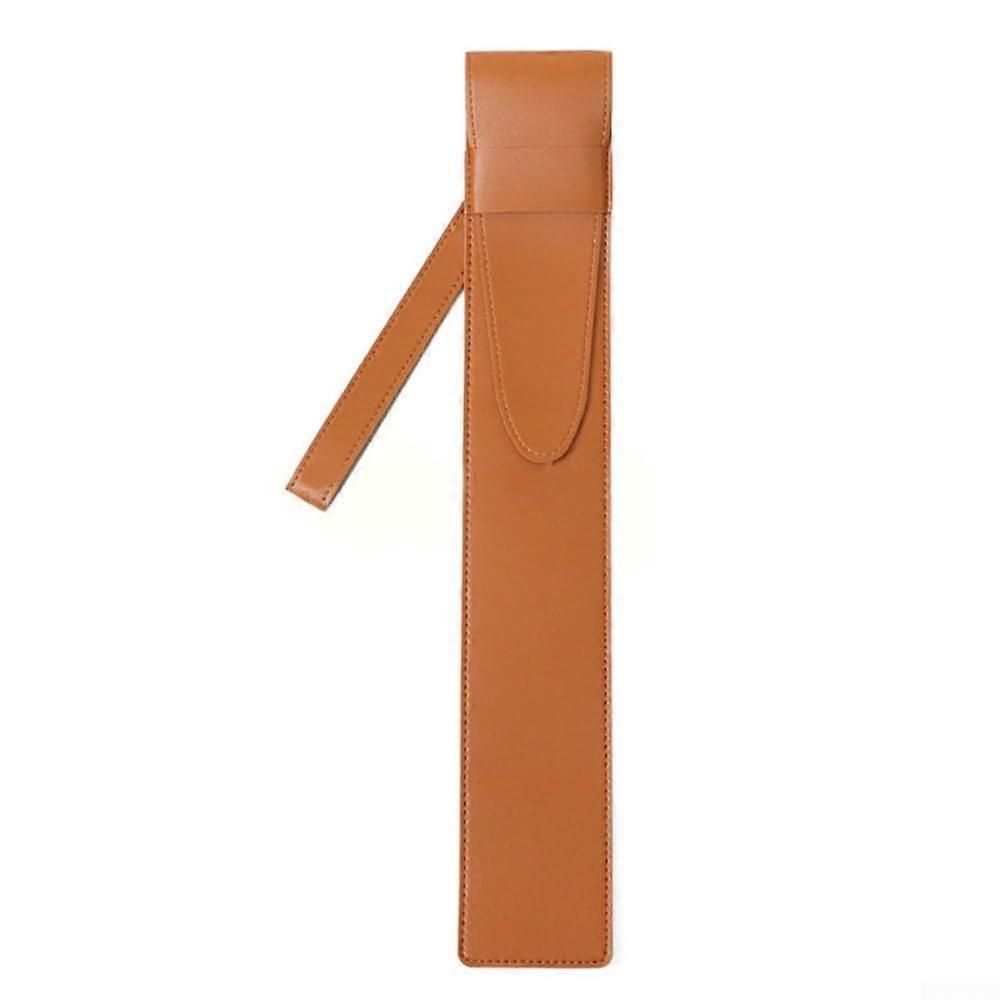 Drumsticks Organizer  Leather Bag with Practical Design,  for Musicians on the Go (Light Brown)