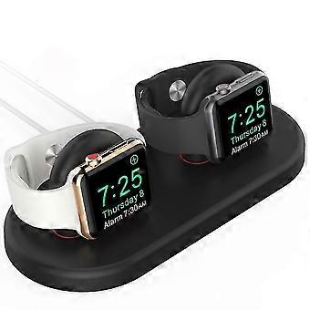 AHASTYLE PT116 For Apple Watch Dual Position Charging Stand Smart Watch Charger Holder Base - Black