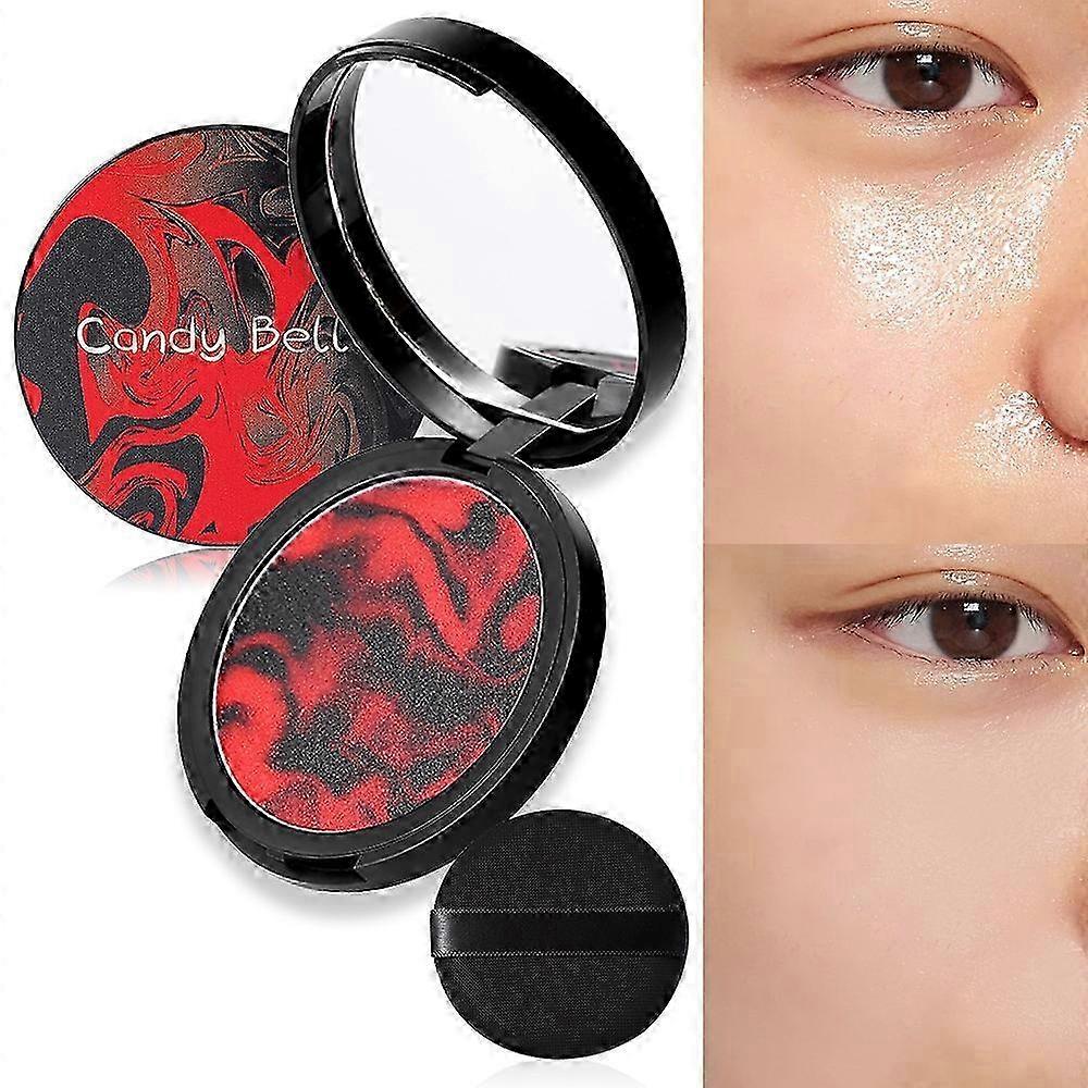 Lava Oil Control Setting Powder, Matte Smooth Flawless Finishing Face Pressed Powder with Puff, Ligh