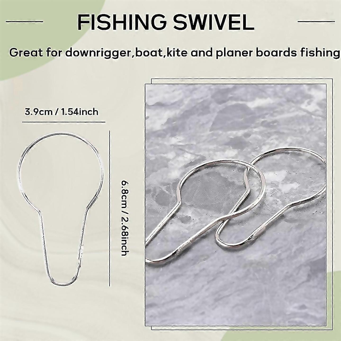 For 20pcs Fishing Swivel Release Clip With Ring