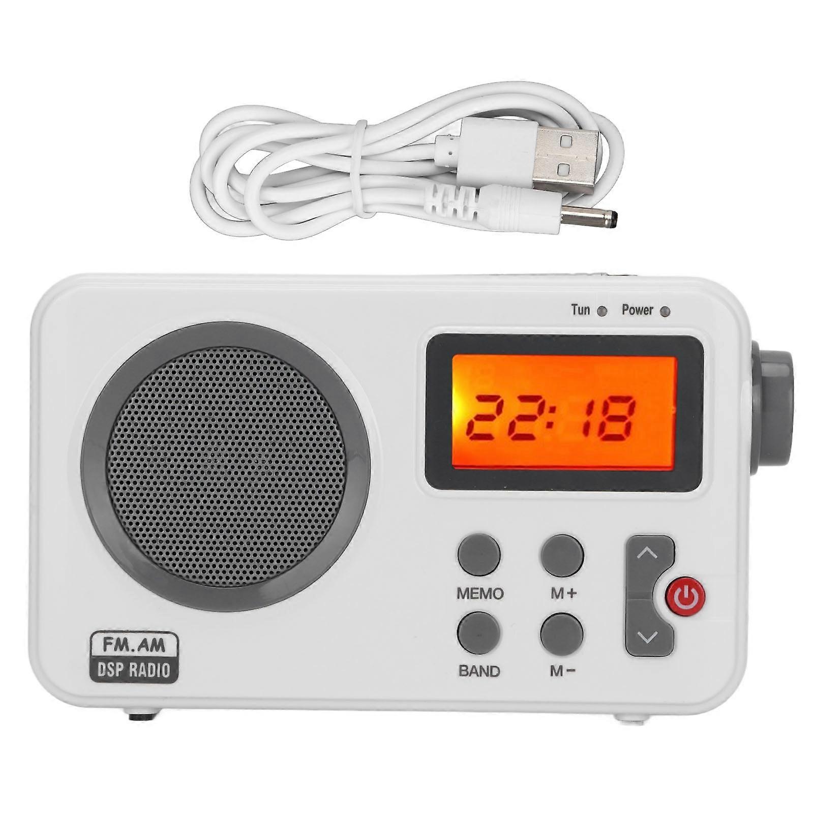 LCD Portable AM FM Subwoofer HIFI Radio Support Display Frequency Clock with Backlight Function