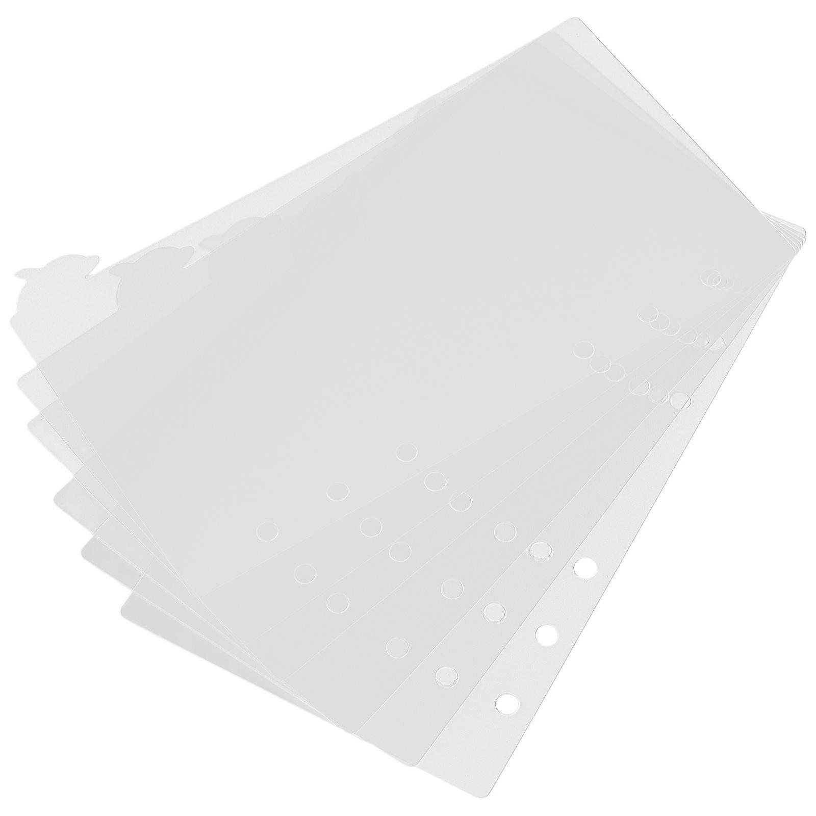 Binder Accessory Notebook Tab Dividers White Color For File Organization Document Categorization 6Pcs