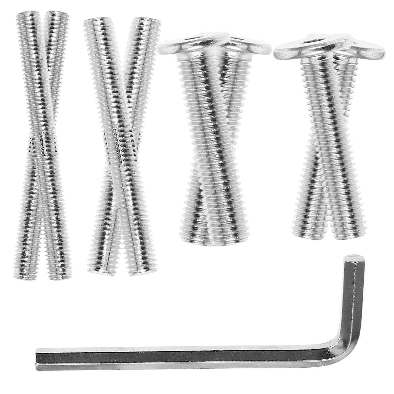 Fully Threaded Bolts for Cat Scratching Post Durable Double Ended Flat Head Screws with Key Assembly and Repair Kit
