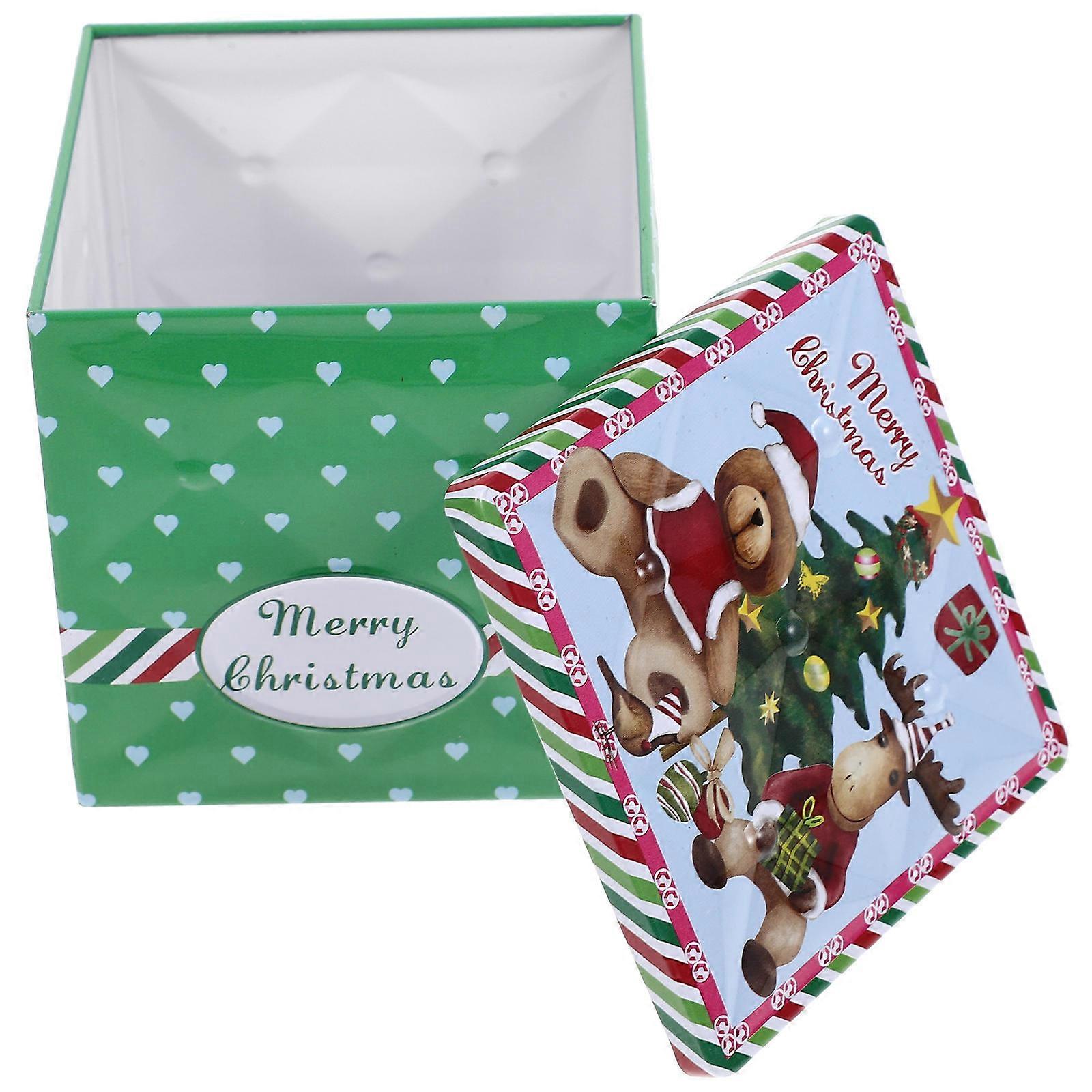 Empty Chocolate Boxes present Box Candy Container Wedding Banquet Square Tinplate 1Pcs
