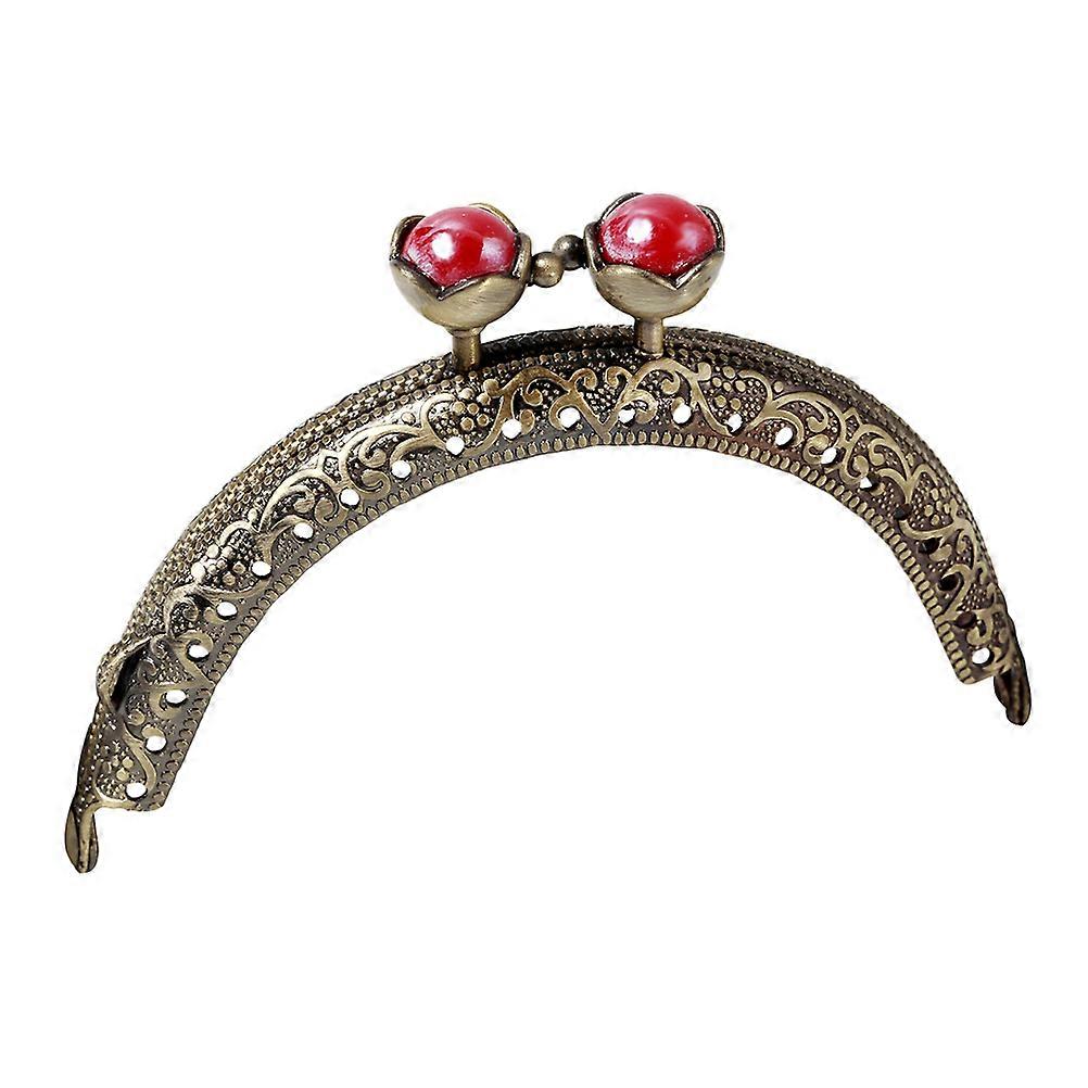 Handbag Clasps Retro Semicircular Arch Iron Coin Bag Frame For Diy Crafts Red 3 3x2 4x0 4in 1 Set