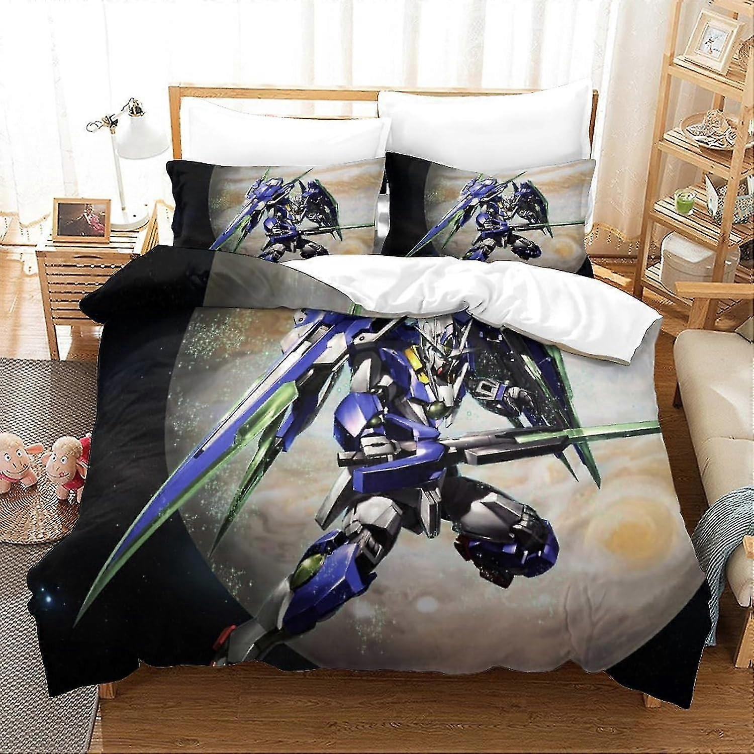 Anime Style Bedding Set, Soft and Breathable Anti-fade 3D Print Duvet Cover, Suitable for Teens