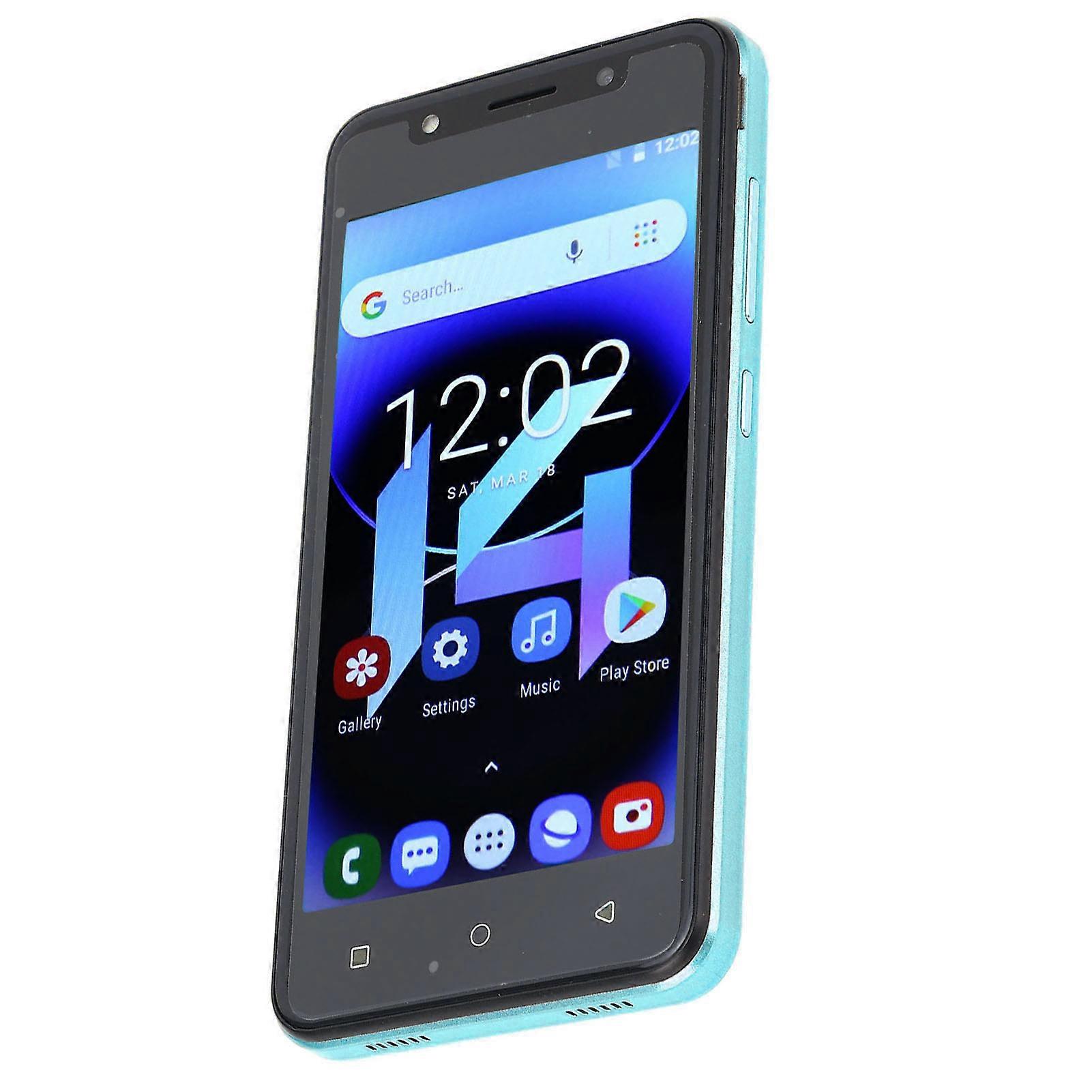 I14 Pro Max 5.0 Inch Smartphone 3G Network 4GB RAM 32GB for Android 10 Cell Phone Dual Card Dual Standby 100‑240V Green EU Plug 