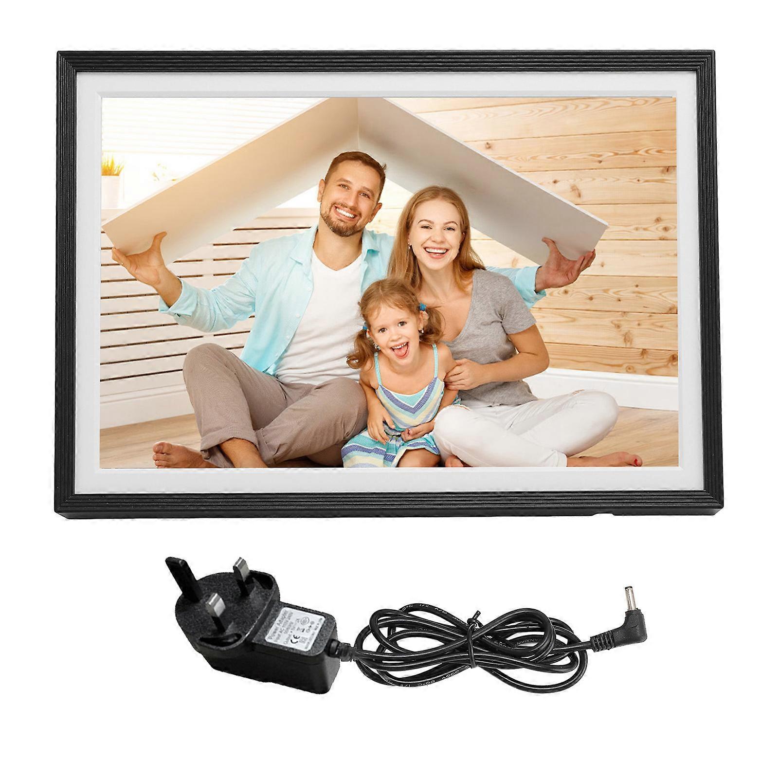 10.1" WiFi Digital Picture Frame - 32GB HD IPS Touch Screen, Auto Rotate, UK Plug
