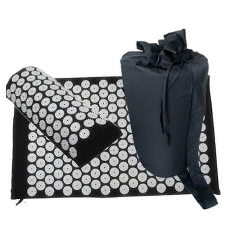 Acupressure Mat and Pillow Massage Mat Set for Sciatica, Back, Neck, Headaches and Pain from Pressure Points