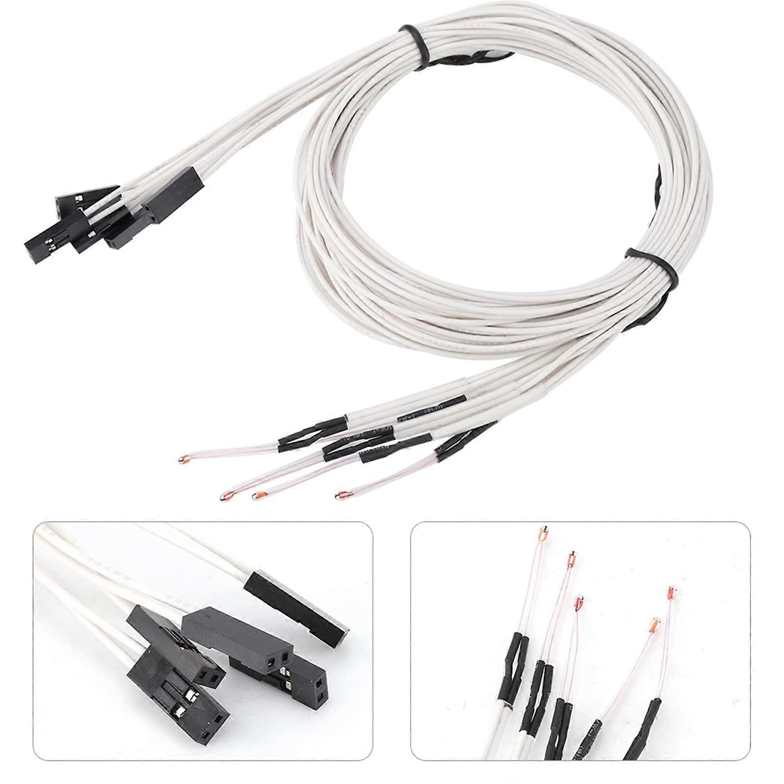 3D Printer Temperature Sensor 5pcs 100K 3950 Thermistor for Heated Bed Extruder High Quality Terminal Compatibility