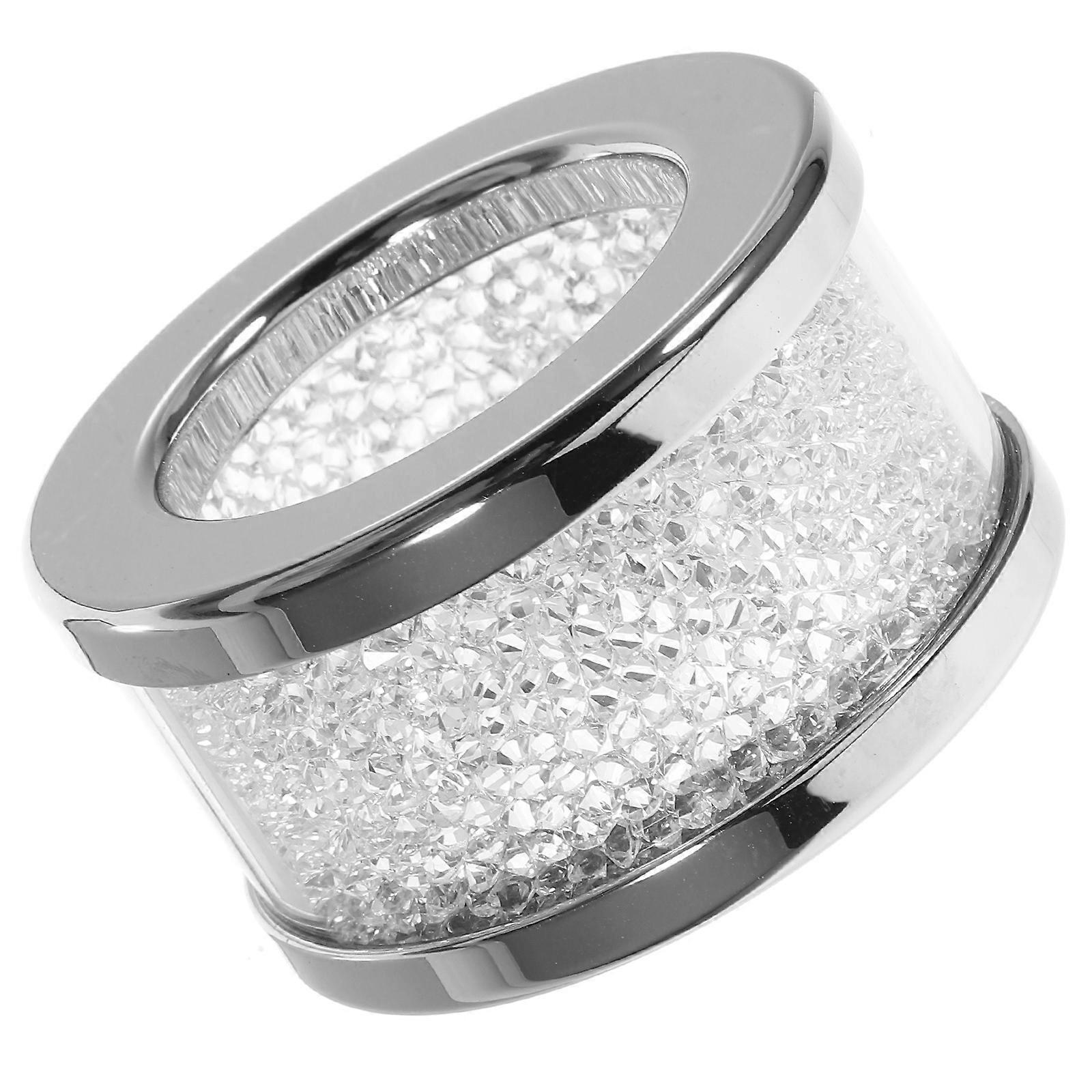 Metal Napkin Rings Crystal Diamond Silver For Elegant Table Setting Decoration 5.20X5.20X3.00CM 1 Set