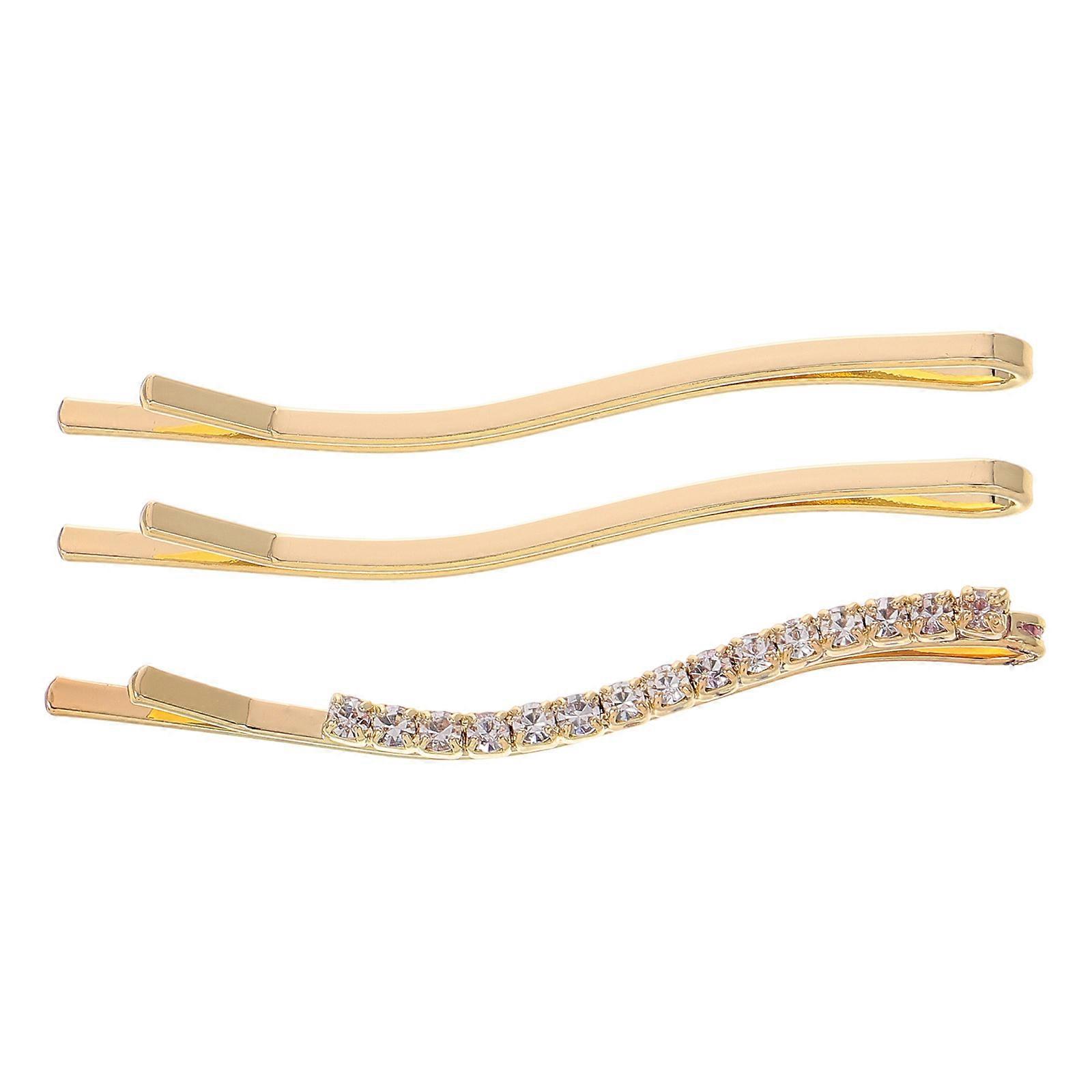3pcs Rhinestone Hair Clips for Women – Decorative Bobby Pins with Smooth Edges for Comfortable, Secure Hold – Ideal for Travel and Styling