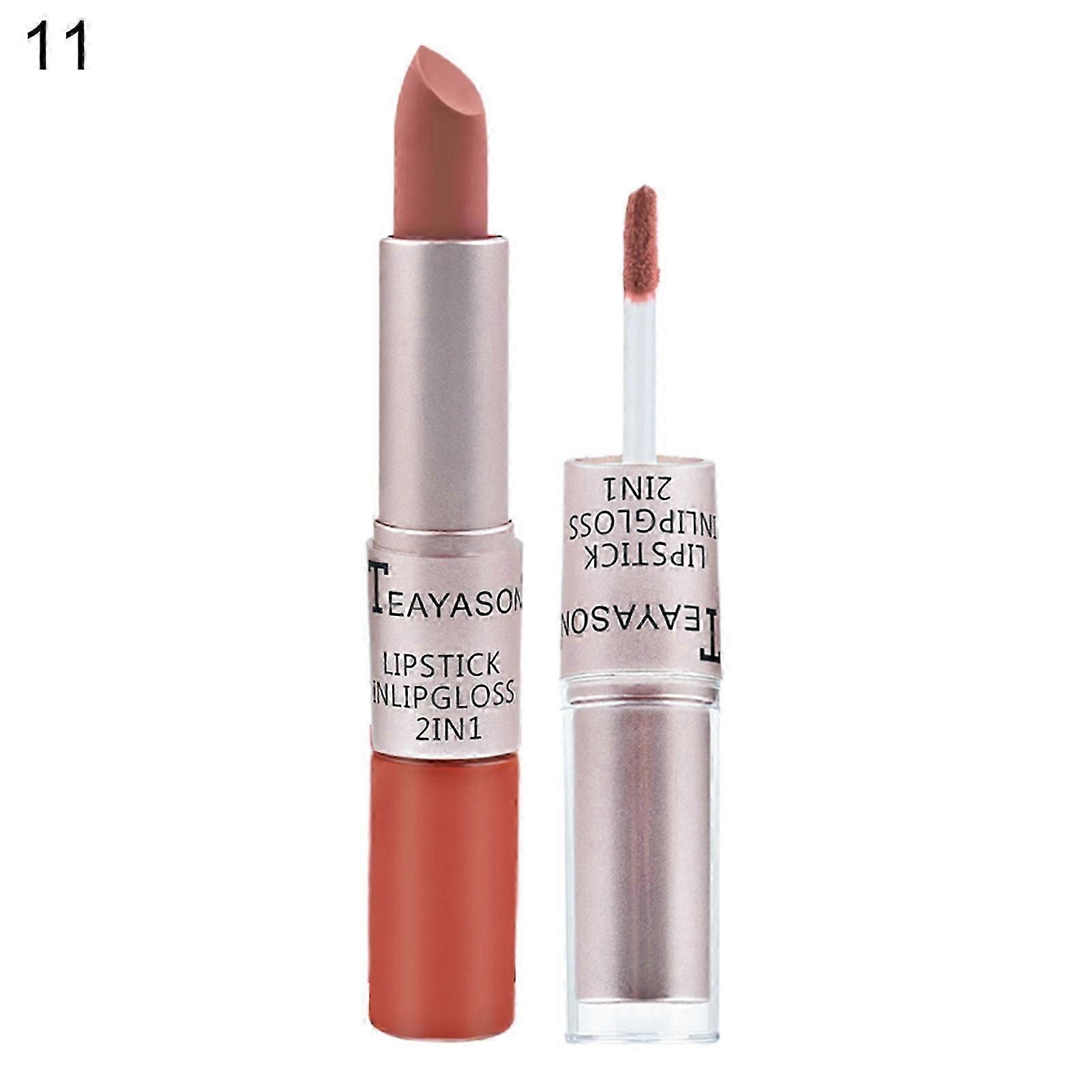 30g TEAYASON Lip Lacquer Beautiful Safe Lightweight Double-ended Lipstick Lip Gloss for Outdoor QinHai