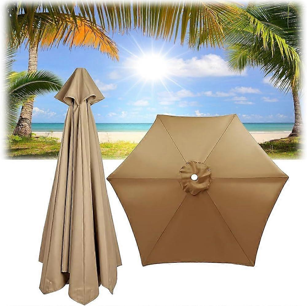 Market Terrace Umbrella Canopy – 6Rib Replacement – UVProtective (270cm, Color: 10)