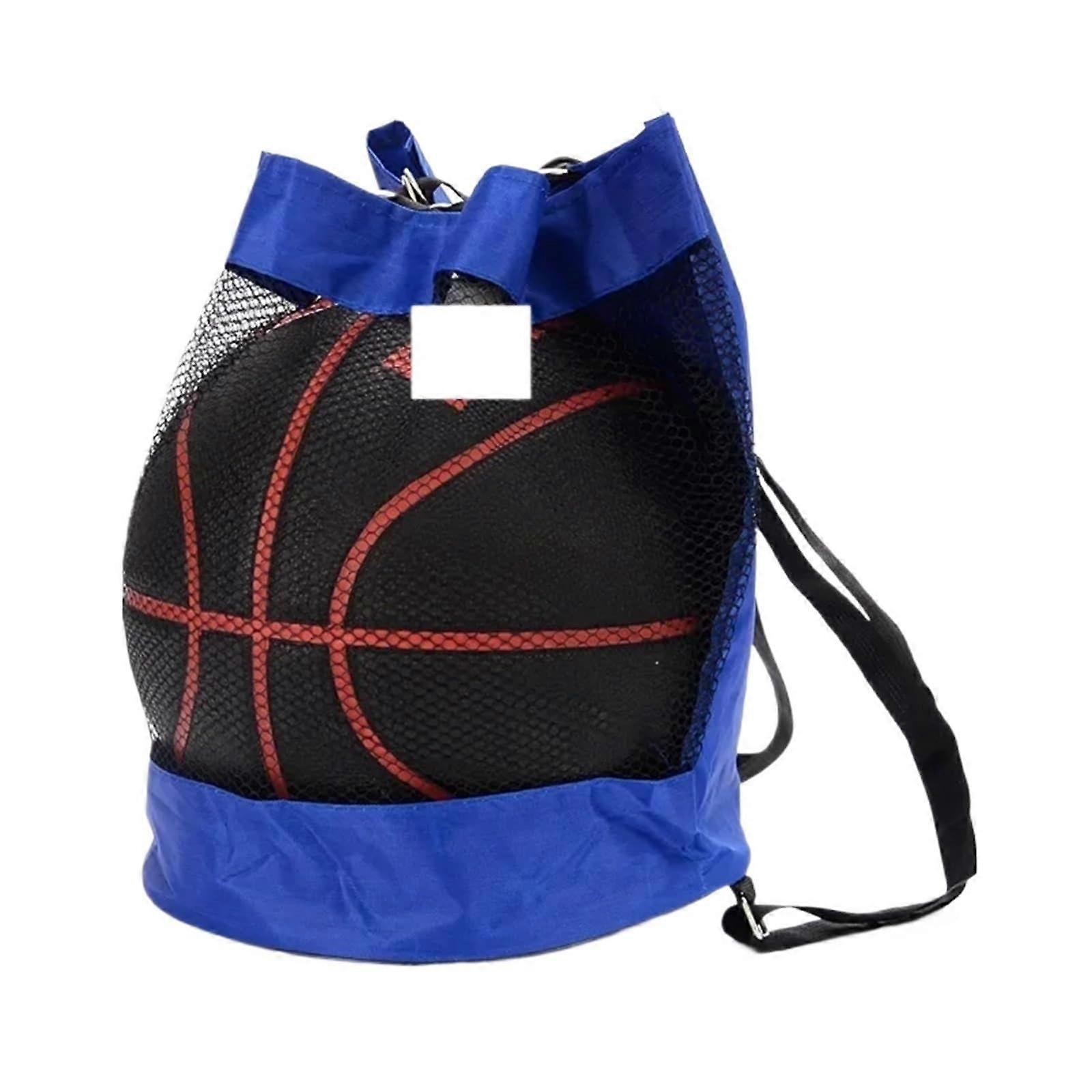 Basketball bags drawstring Basketball backpack Mesh bag Football Volleyball Ball storage bags Outdoor Sports Travel Gym Yoga Bags(Blue)
