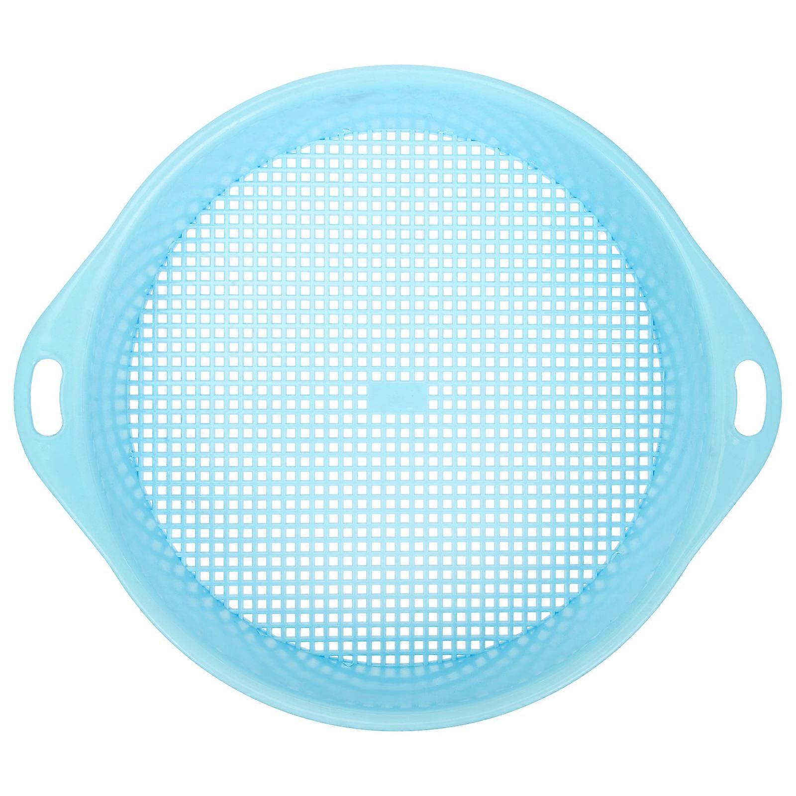 Mesh Sieve for Garden Mini Garden Use Blue Color 28.00X24.50X5.00CM Soil Sifting 1Set