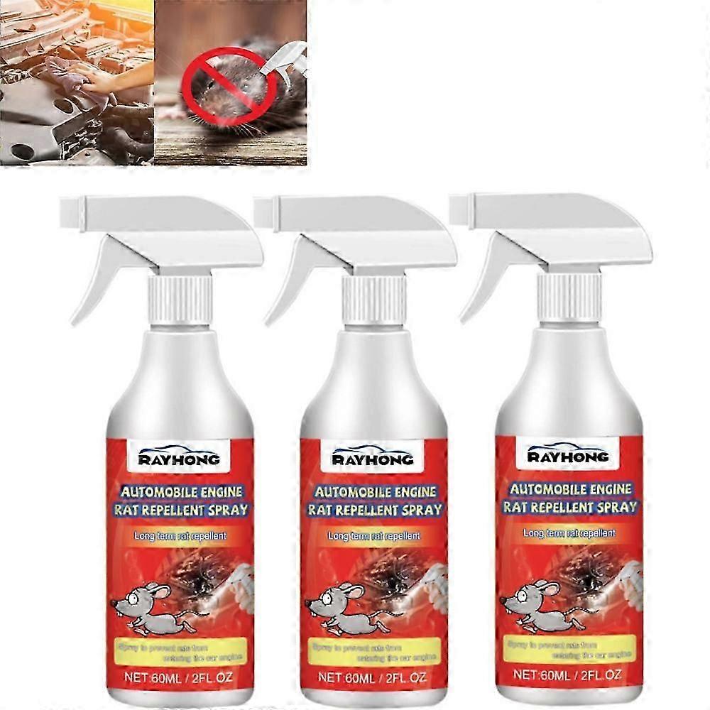 1-3x Automobile Engine Rat Repellent Spray Car Engine Compartment Anti Rat Agent Long Term Prevent Rats From Entering The Car Engine