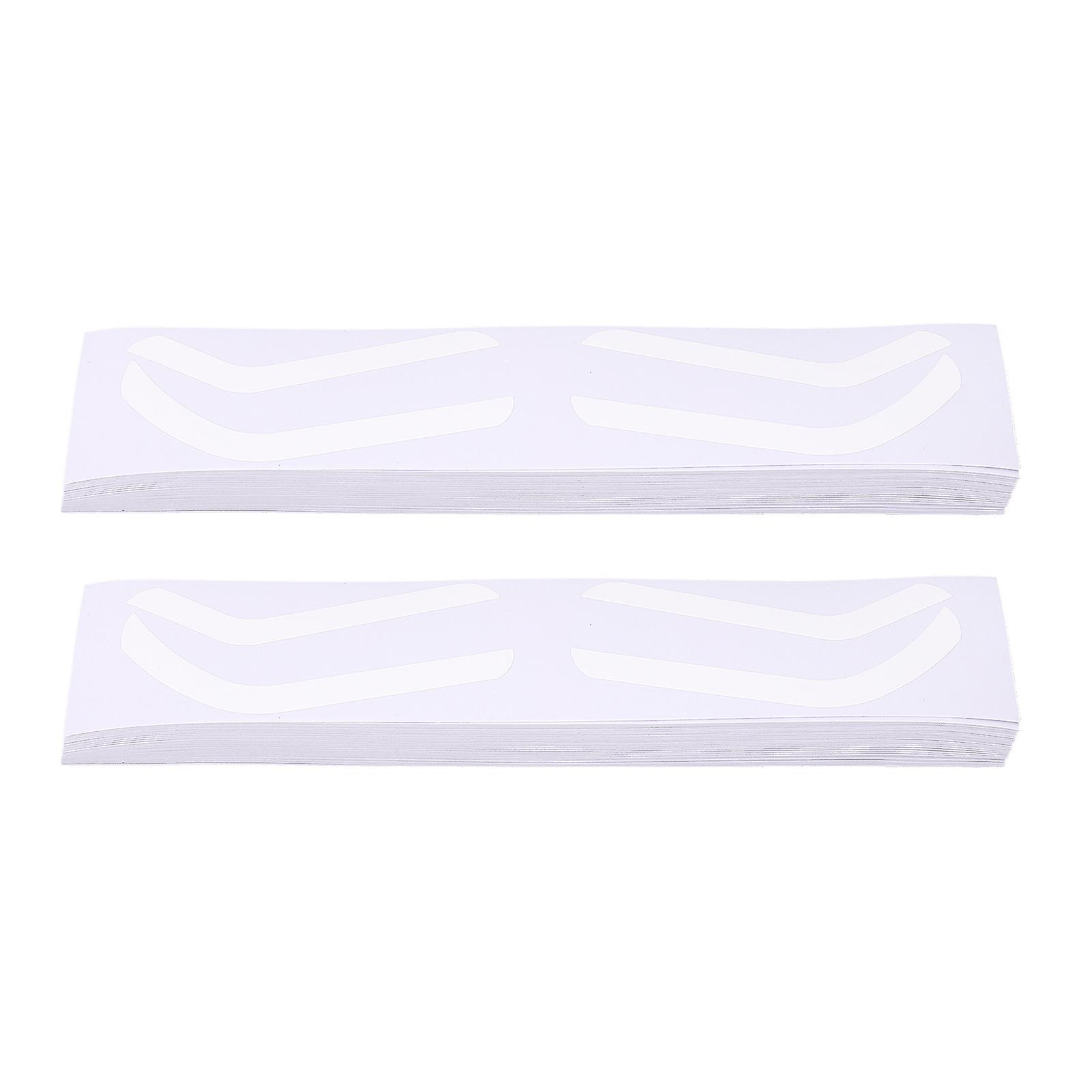 100 Sheet Brow Stencil Stickers Disposable Safe Hygienic Shaping Positioning Adhesive Eyebrow Template Stickers for Microblading Artist A Type