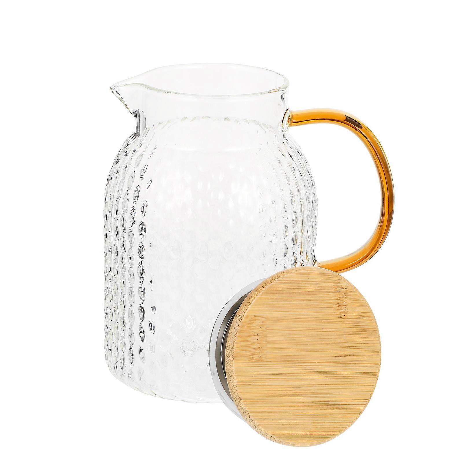 Glass Container Jug Beverage Restaurant Use Direct Heating Wood 1Pc