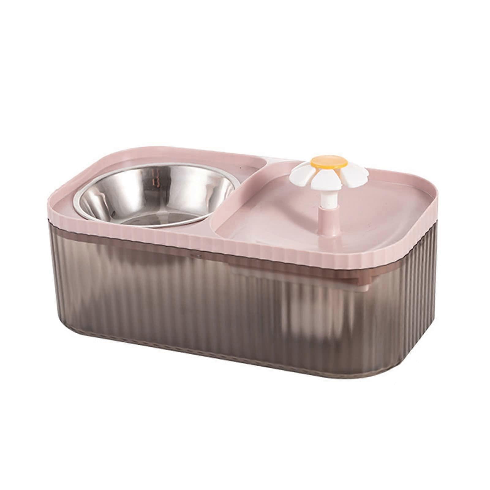 Cat Food Water Bowl Fountain - Automatic Pet Water Dispenser for Cats - 2.5L Capacity with Adjustable Flow Rate