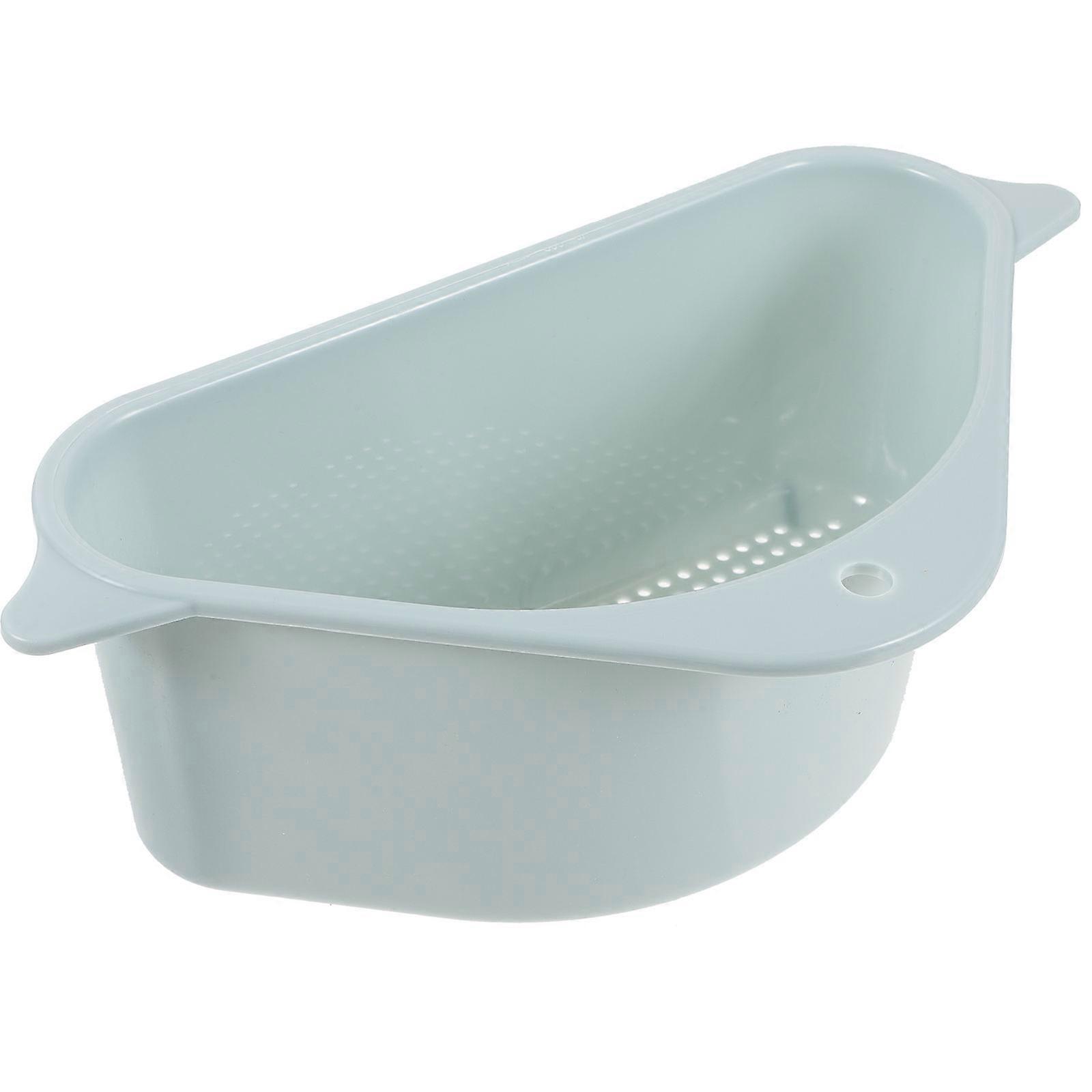 Blue Plastic Sink Draining Holder for Home Use Creative and Practical Kitchen Storage Solution Triangular Basket