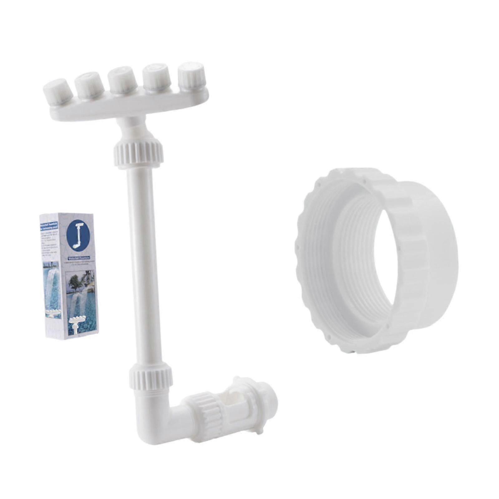 Swimming Pool Waterfall Fountain Spray Fitting Replace Backyard 360 Rotating Without Adapter