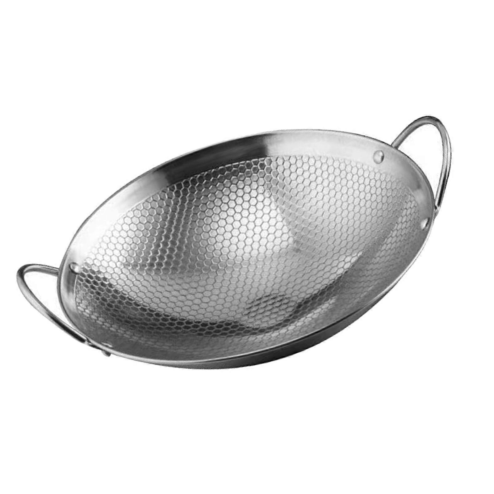 Honeycomb Pan Stainless Steel Nonstick With Ergonomic Handle Versatile Camping And Home Cookware Single Pot Multicolored