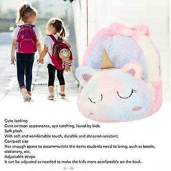 Mochila de Desenho Animado Fofa Mochila de Pelúcia Compacta com Alça Ajustável para Meninas Crianças Coloridas S