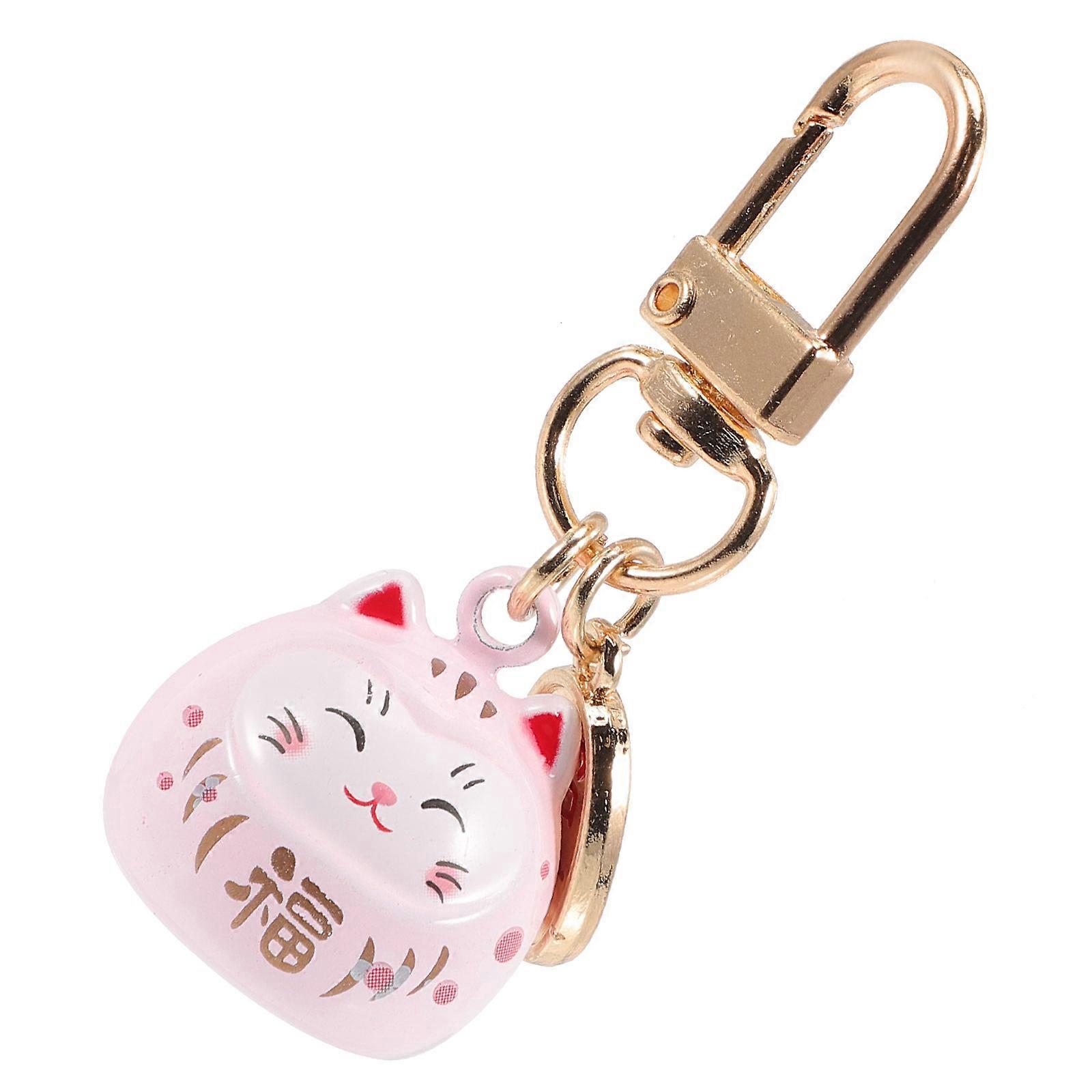Handbag Pendant Charms Japanese Style Cat Shape Pink For Women 1Set