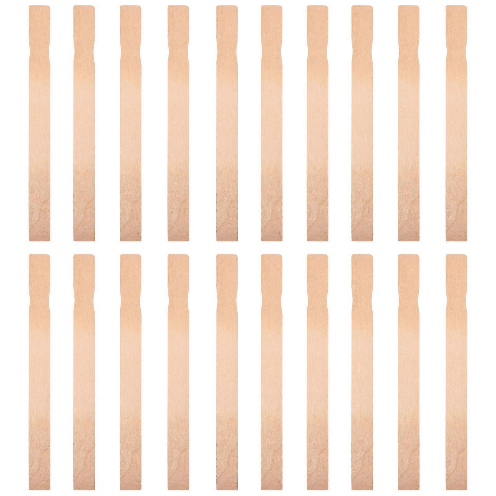 20Pcs Light Brown Paint Mixing Sticks Synthetic Material for Stirring and DIY Projects
