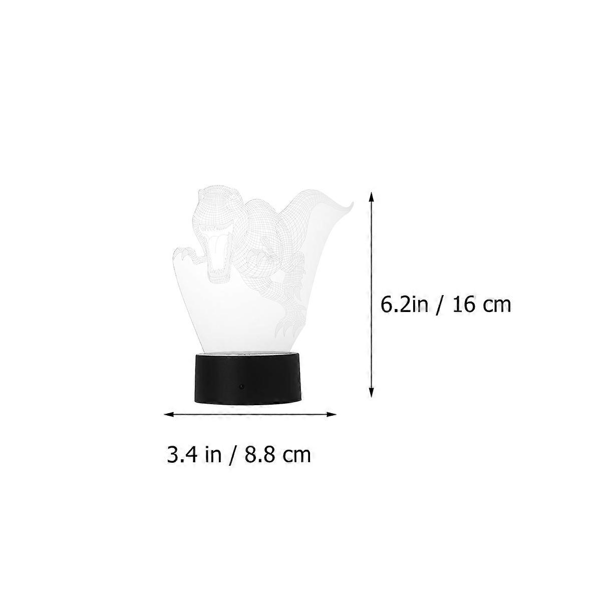 Dinosaur Lights Acrylic Plate Decoration 8.8 X 8.8 X 16cm Color Change 1Set