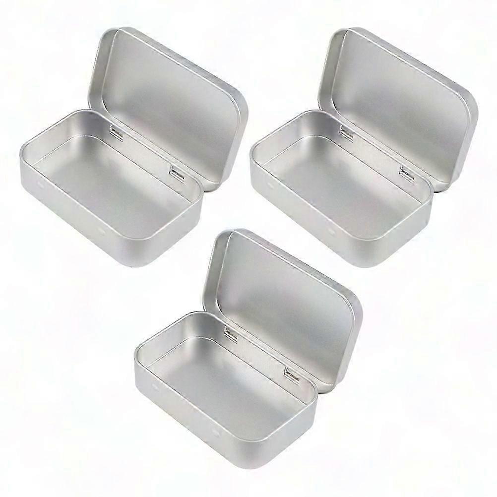 3 PCS Mini Portable Rectangular Iron Box for Candle Storage