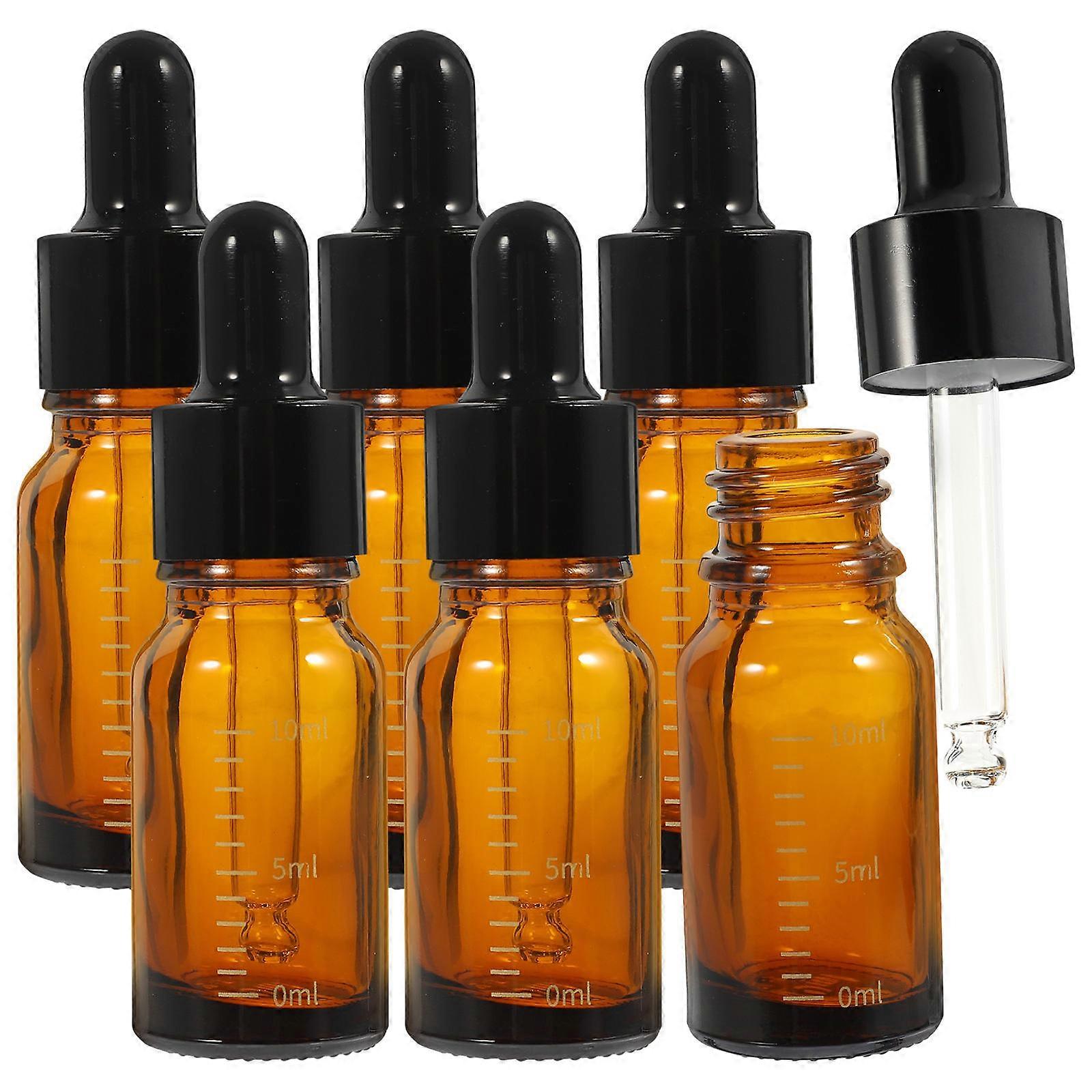 Travel Size Bottle Essential Oil Glass Sample Bottles Portable Liquid Storage Multi 6Pcs