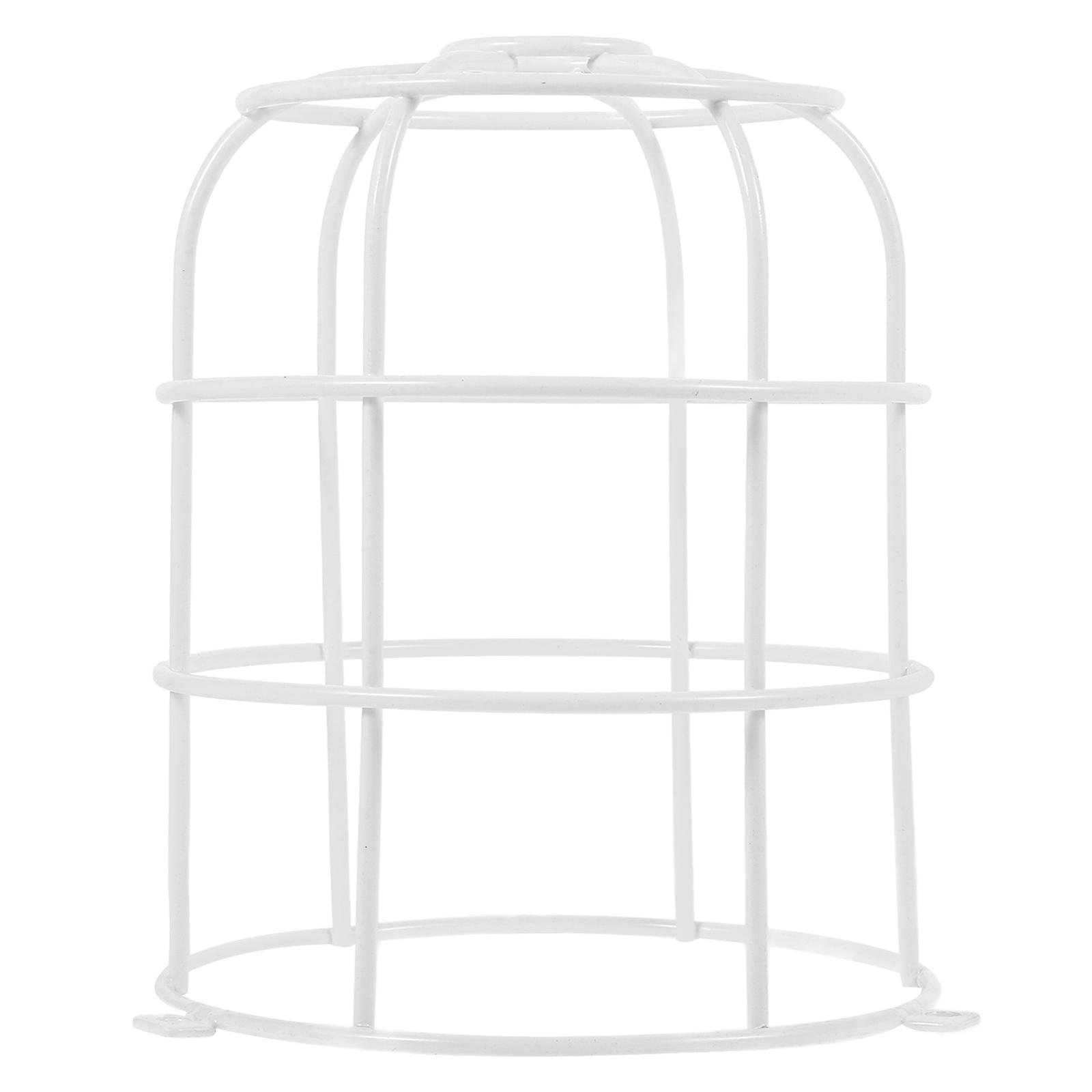 White Iron Lampshade Bracket for DIY Table or Ceiling Lamps with Excellent Durability and