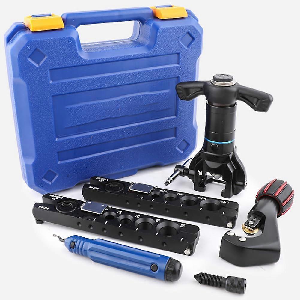 Copper pipe flaring tool 45° offset kit, single flare with cutter deburring tool coupling
