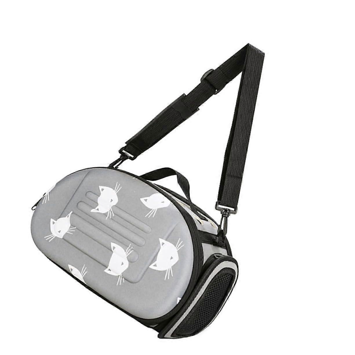Portable Cat Carrier Bag Pet Carrier Backpack with Wide Straps Breathable Design 42x33cm