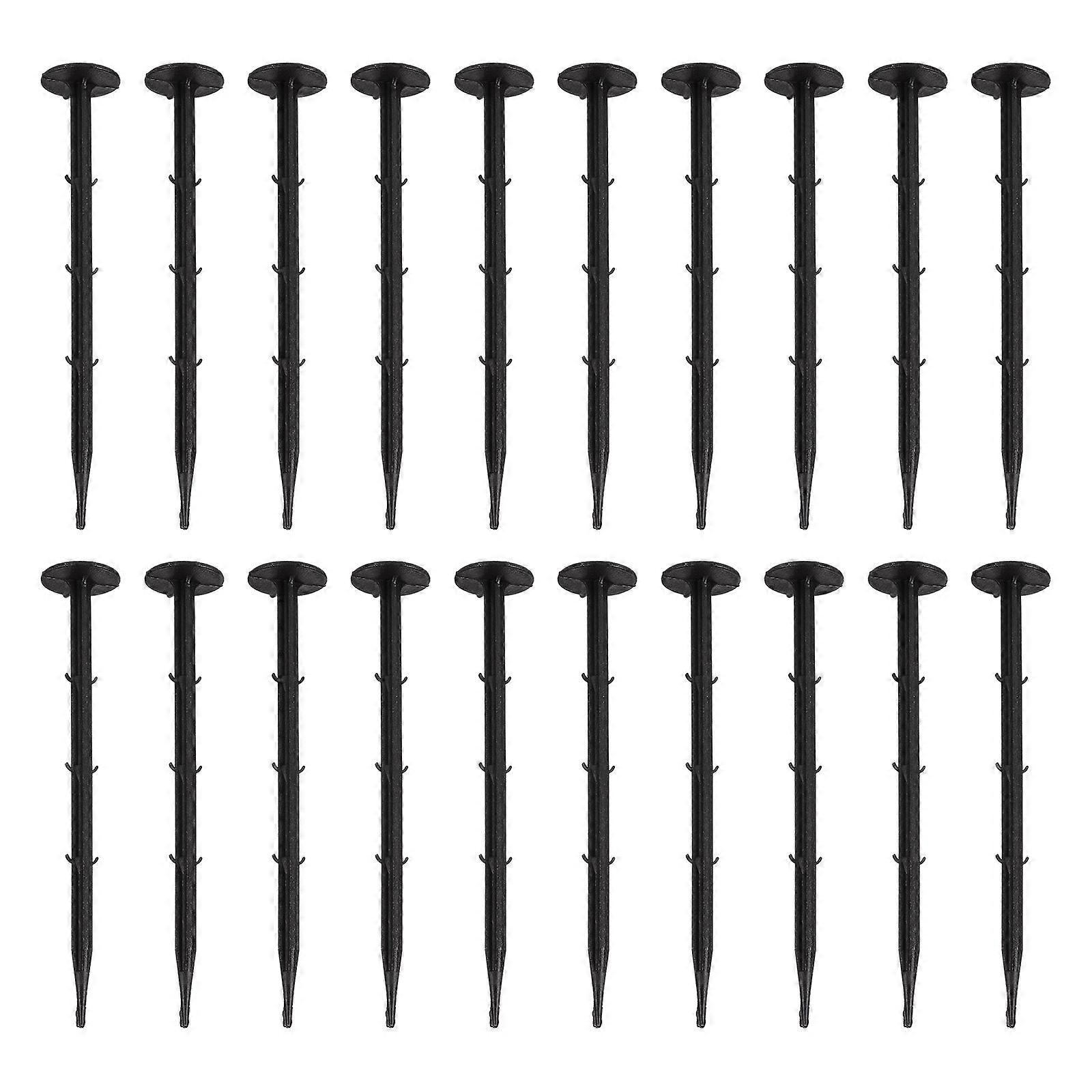 حصص خارجية شديدة التحمل 100 قطعة حصص أرضية بلاستيكية للمناظر الطبيعية 19X3.30X3.30CM تحديد موثوق بها