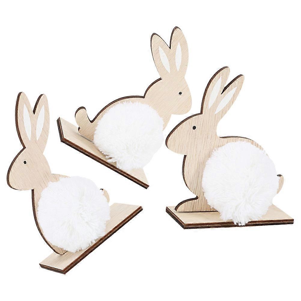 Easter Signs Set of 3 for Tabletop Decoration Beige Color Small and