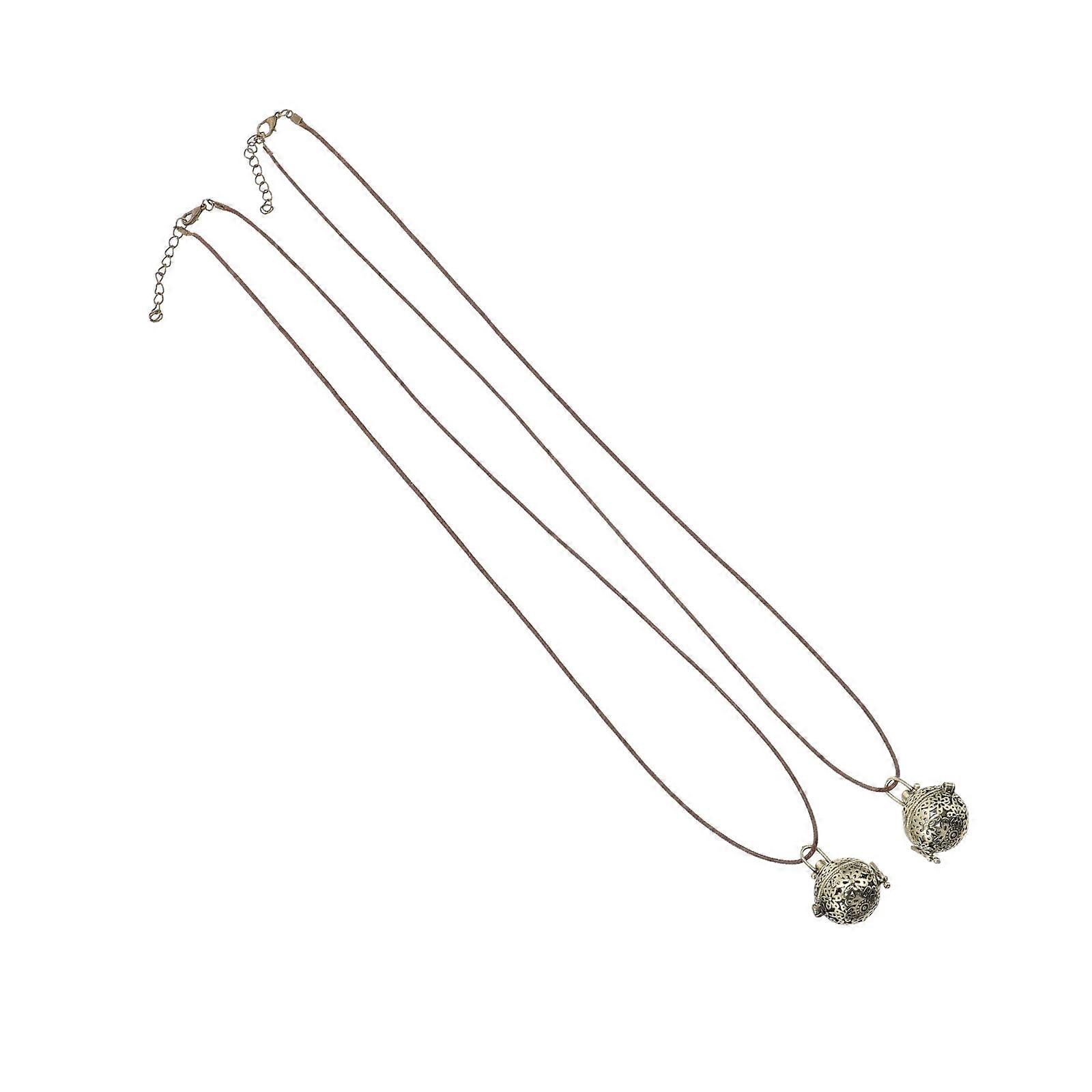 Assorted Color Synthetic Material Necklaces with Openable Aromatherapy Ball for Decor 2pcs