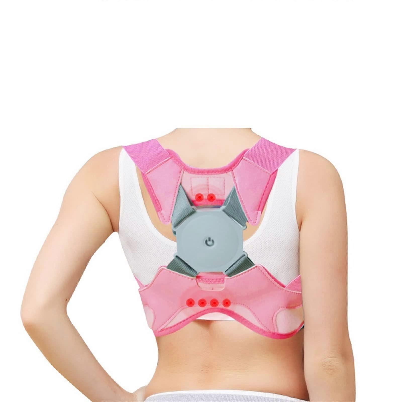 Intelligent Posture Corrector BackShoulderNeck Support Rechargeable Smart (Pink, XS for 1530KG)