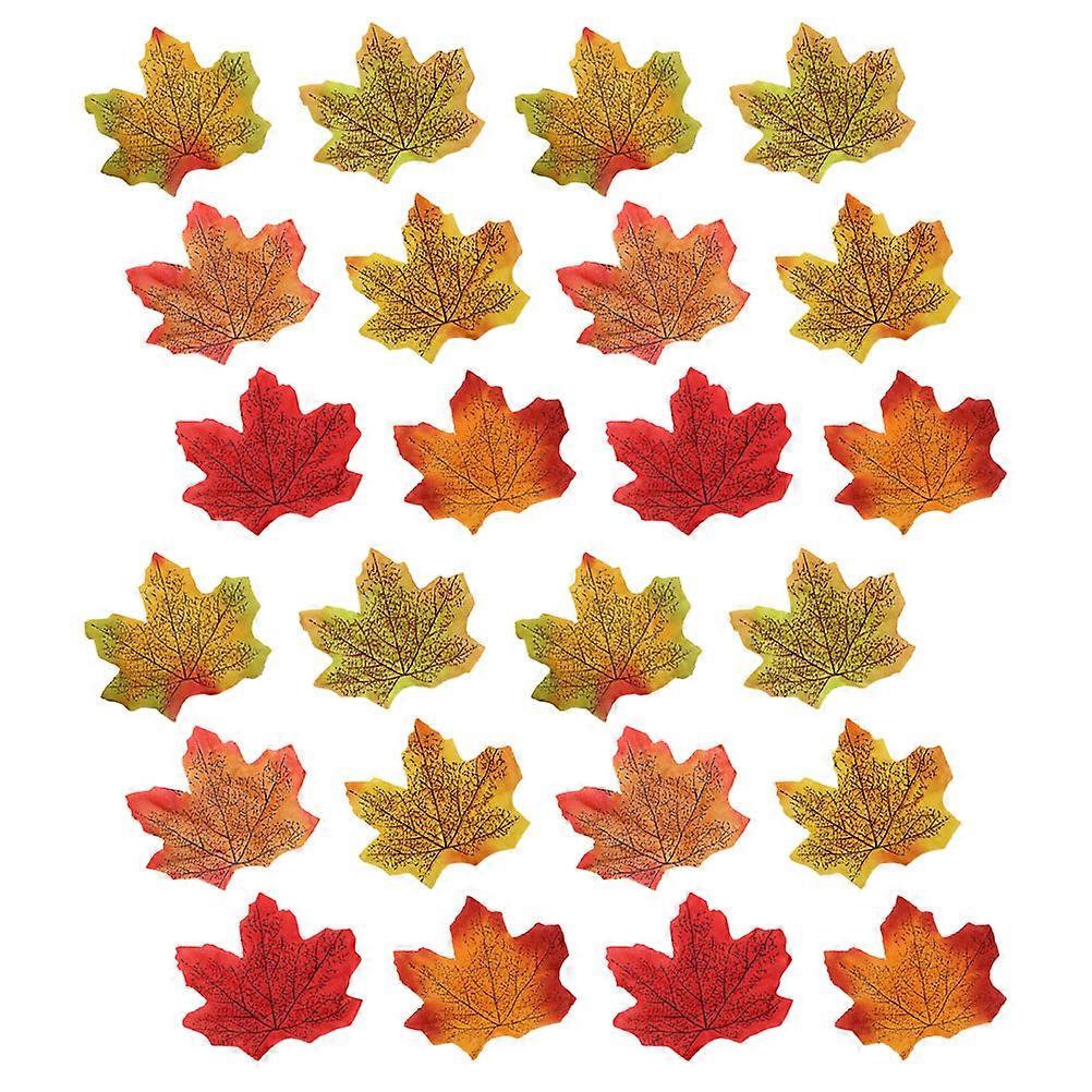 Maple Leaf Decoration 1 Bag Of Artificial Maple Leaves For Thanksgiving Party Assorted Color 40Pcs