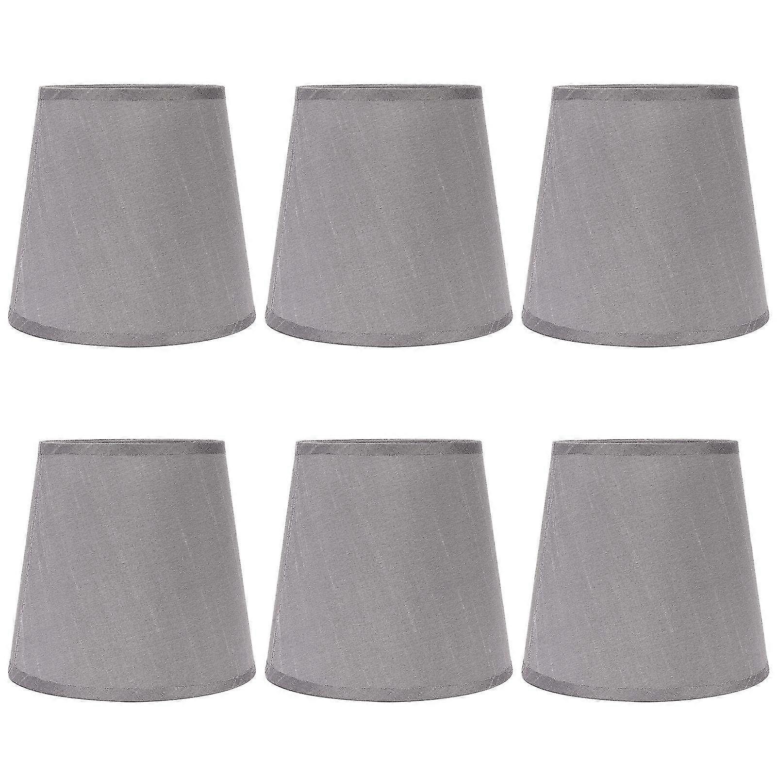 Set of 6 Modern Fabric Lamp Shades for E14 Screw Wall Lamps - Stylish Home D��cor Lighting Replacement