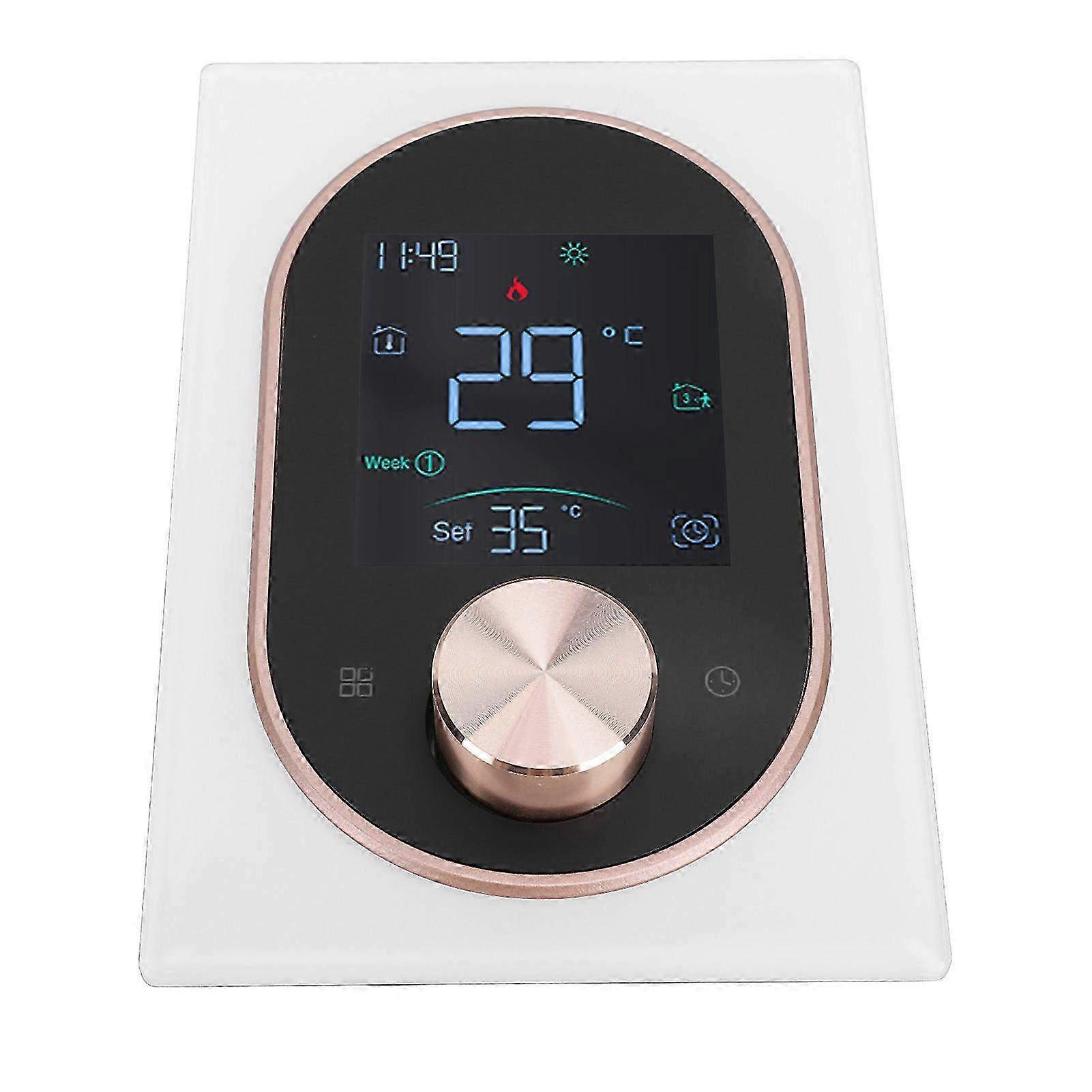 Smart Color LCD Programmable Thermostat with Touchscreen Control & App - Electric Heater Thermostat for Home, Hotel & Office (95V to 240V) -