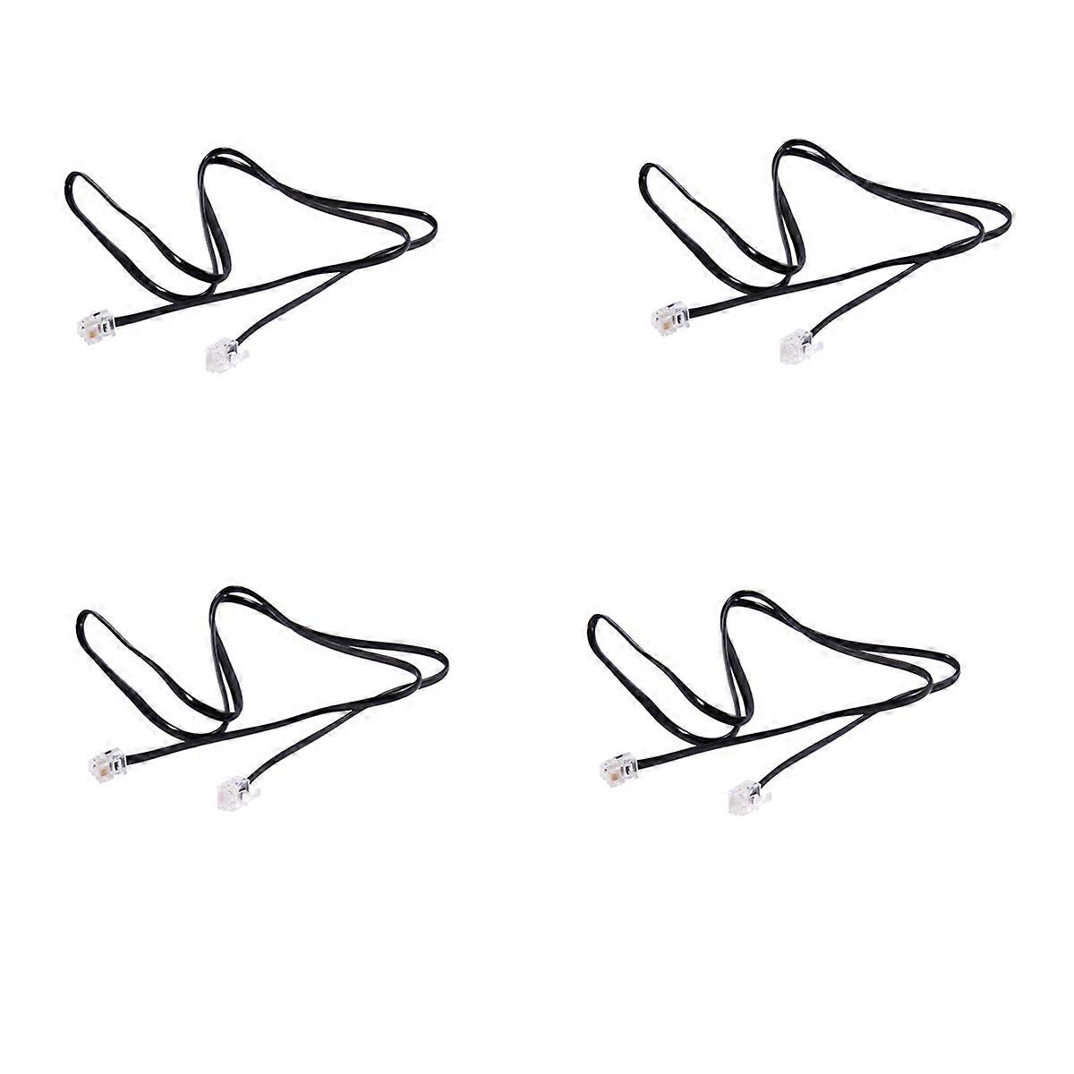 4X RJ11 6P4C Telephone Cable Cord ADSL Modem 1 Meters