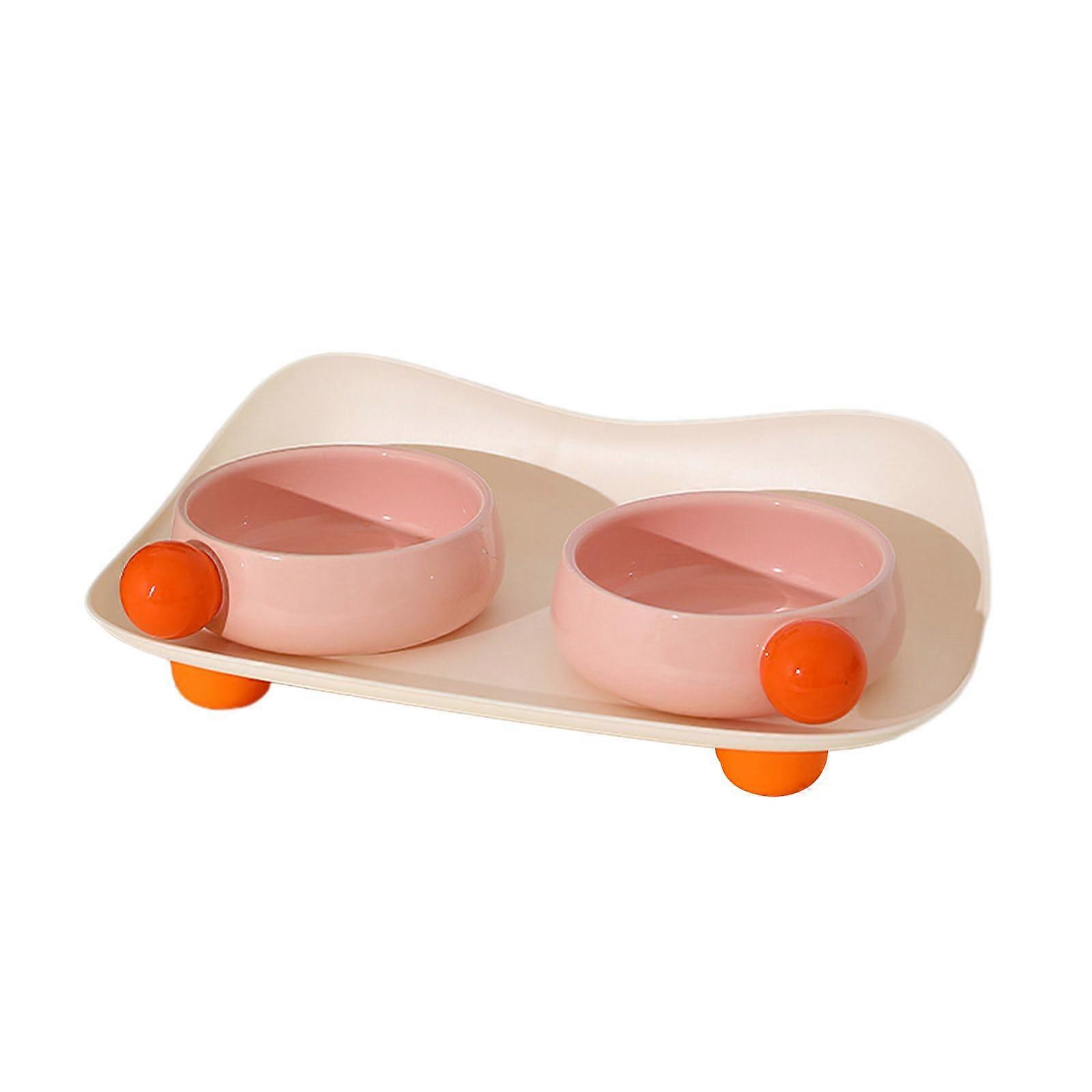 Cat Food Bowl, Elevated Cat Feeder with Removable Bowl, Leak-Proof Water Dispenser, Durable Design