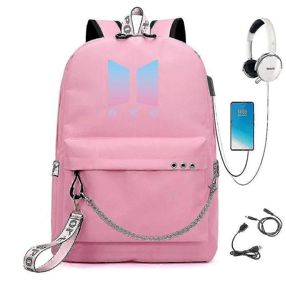 2026 New Backpacks Bts Backpack Cute Usb Charging School Bag Color-2