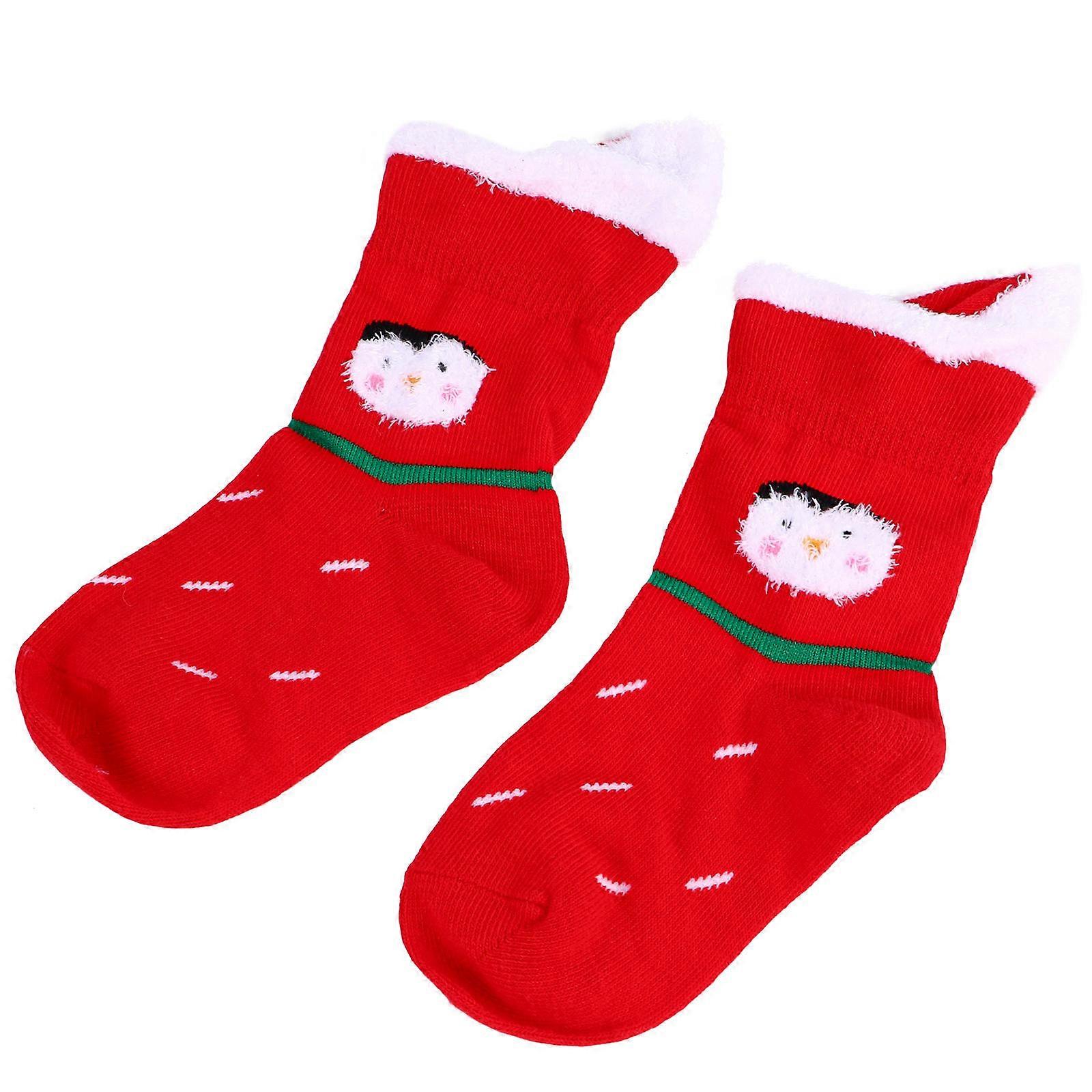Soft Touch Socks for Kids with Penguin Artwork, Enhances Holiday Spirit