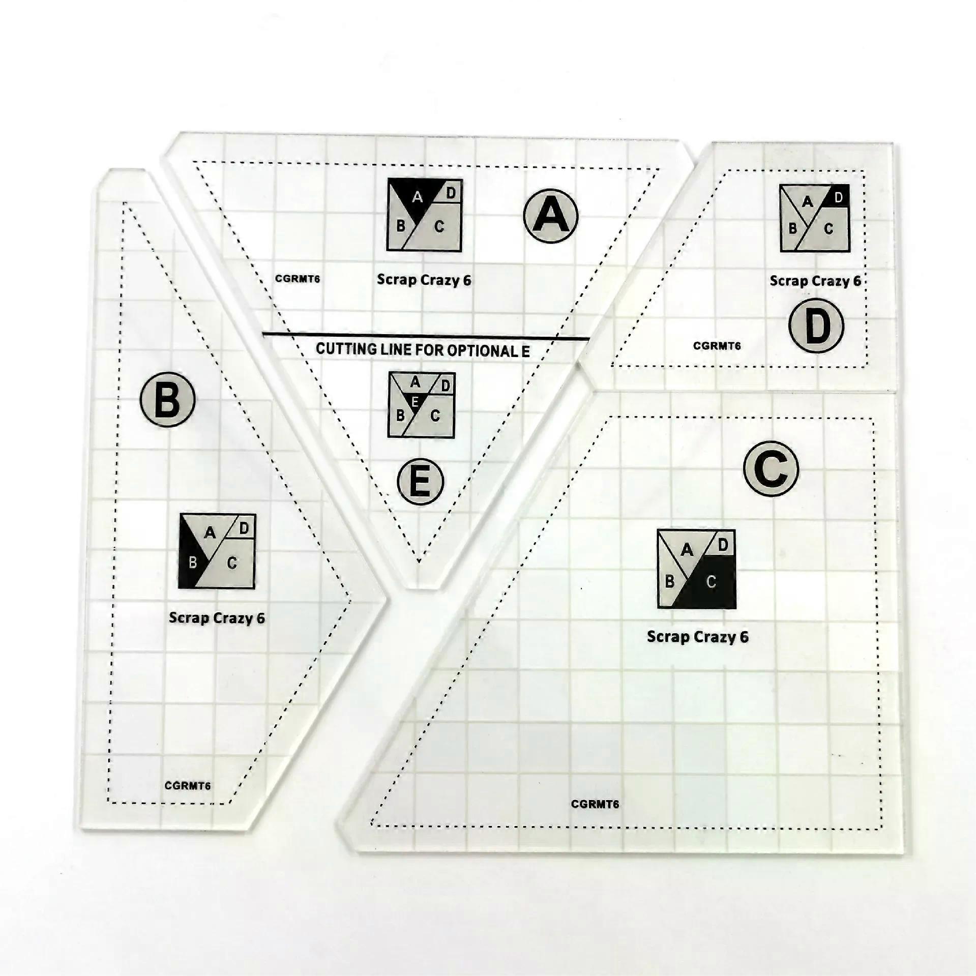 4Pcs/Set Sewing Patchwork Quilting Stencil Set Sewing Machine Patchwork Sewing Kit Fabric Cutting Ruler Stencils Quilt Ruler